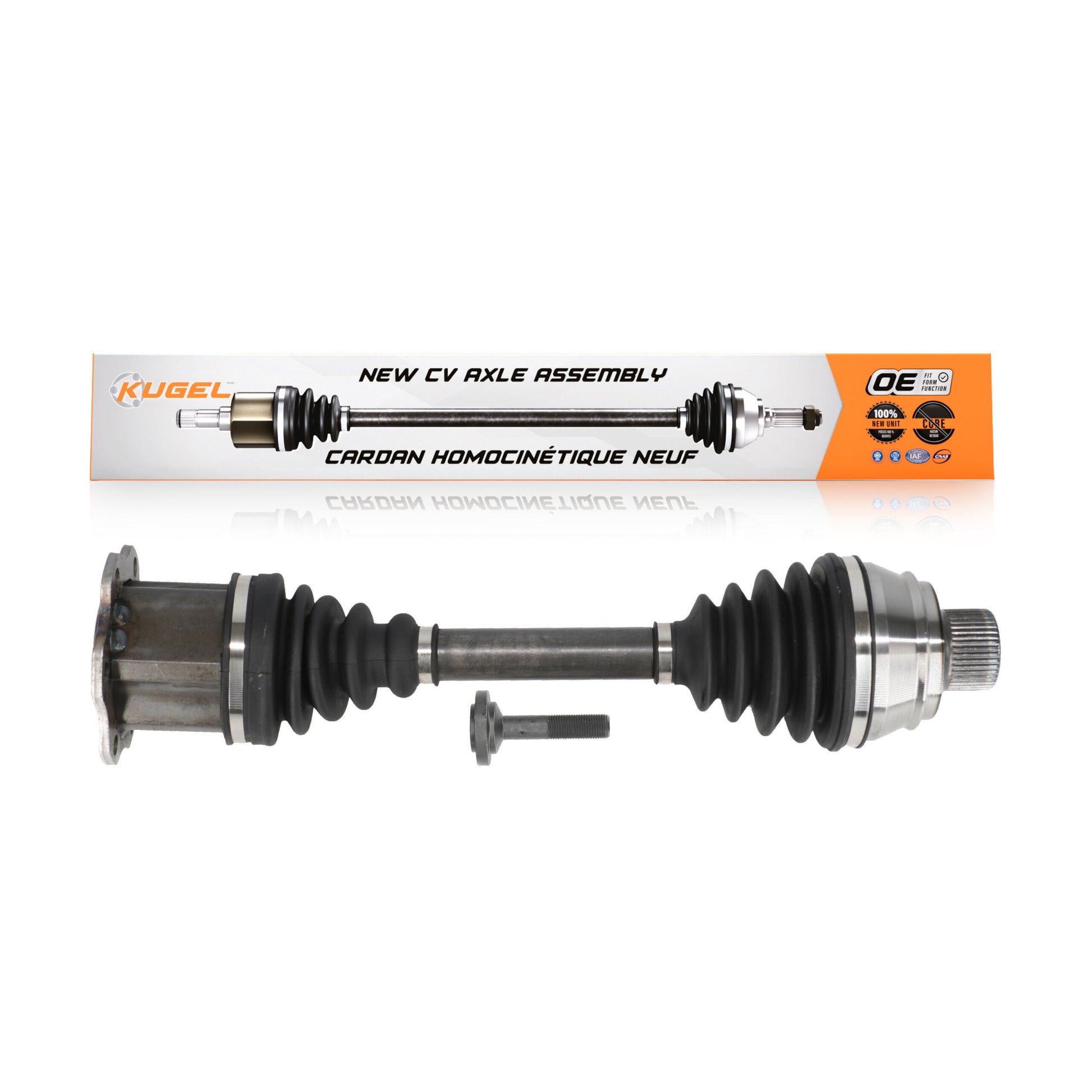 Kugel NCV-AD23011 CV Axle Shaft for 2008-2017 Audi S5, Audi A4, Audi A4 Quattro - Front Right, Front Left