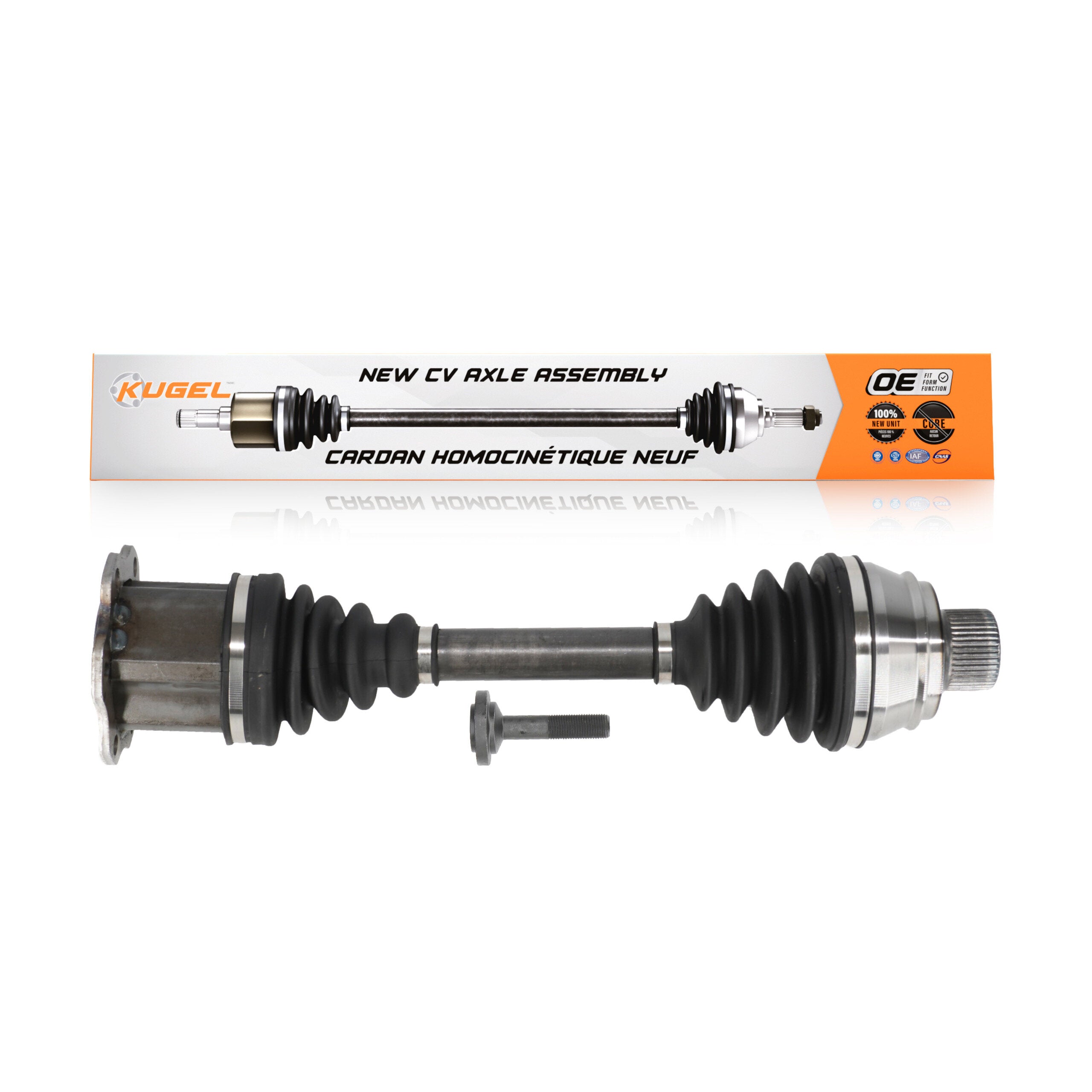 Kugel NCV-AD23011 CV Axle Shaft for 2008-2017 Audi S5, Audi A4, Audi A4 Quattro - Front Right, Front Left