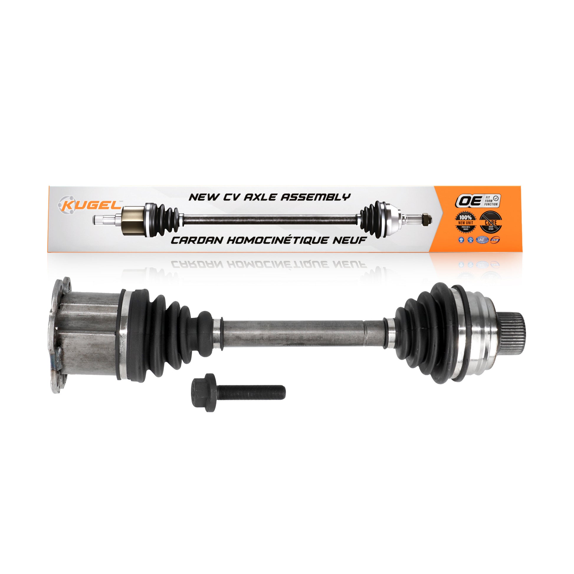 Kugel NCV-AD23906 CV Axle Shaft for 2008-2012 Audi A5 Quattro, Audi A4 Quattro - Front Right, Front Left