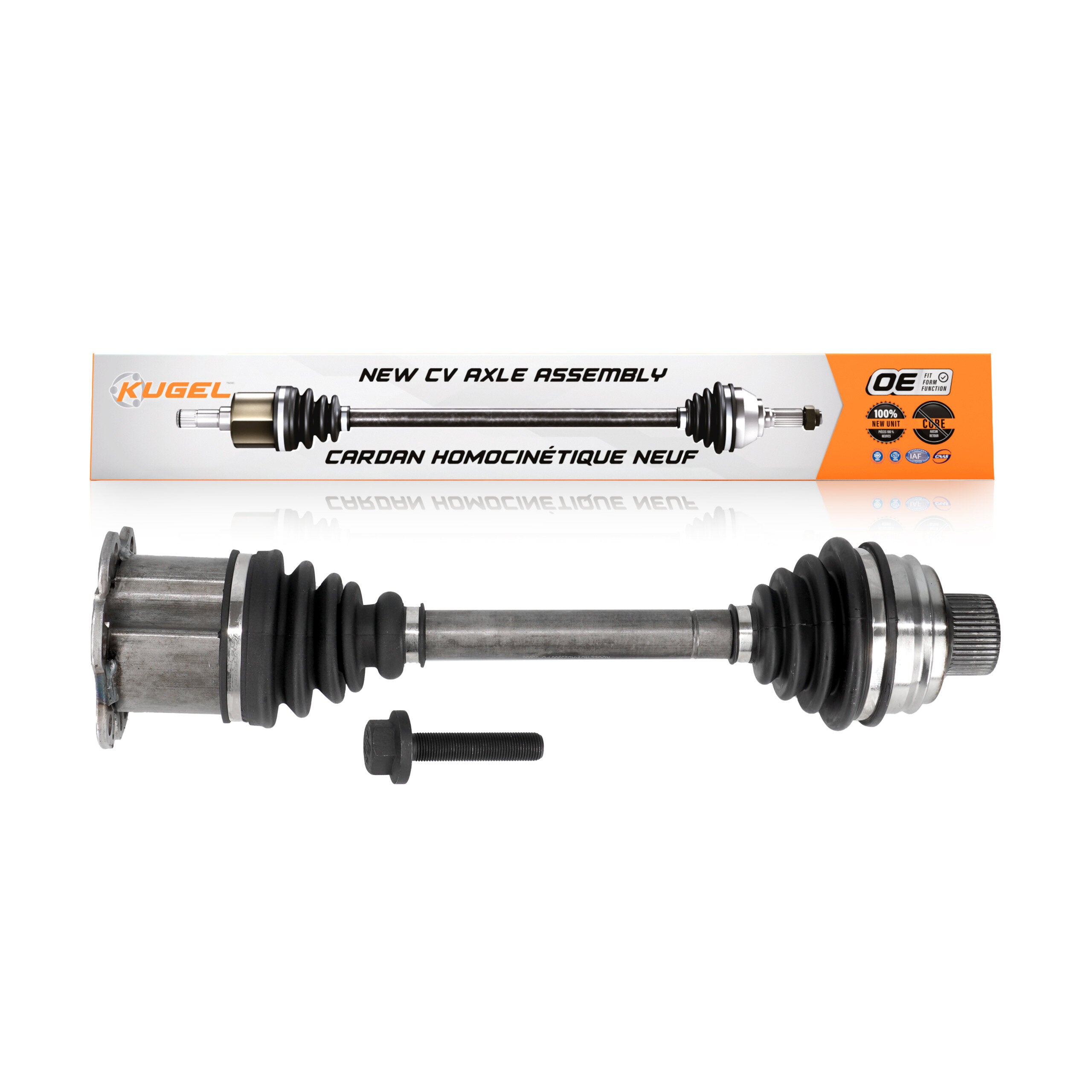 Kugel NCV-AD23906 CV Axle Shaft for 2008-2012 Audi A5 Quattro, Audi A4 Quattro - Front Right, Front Left