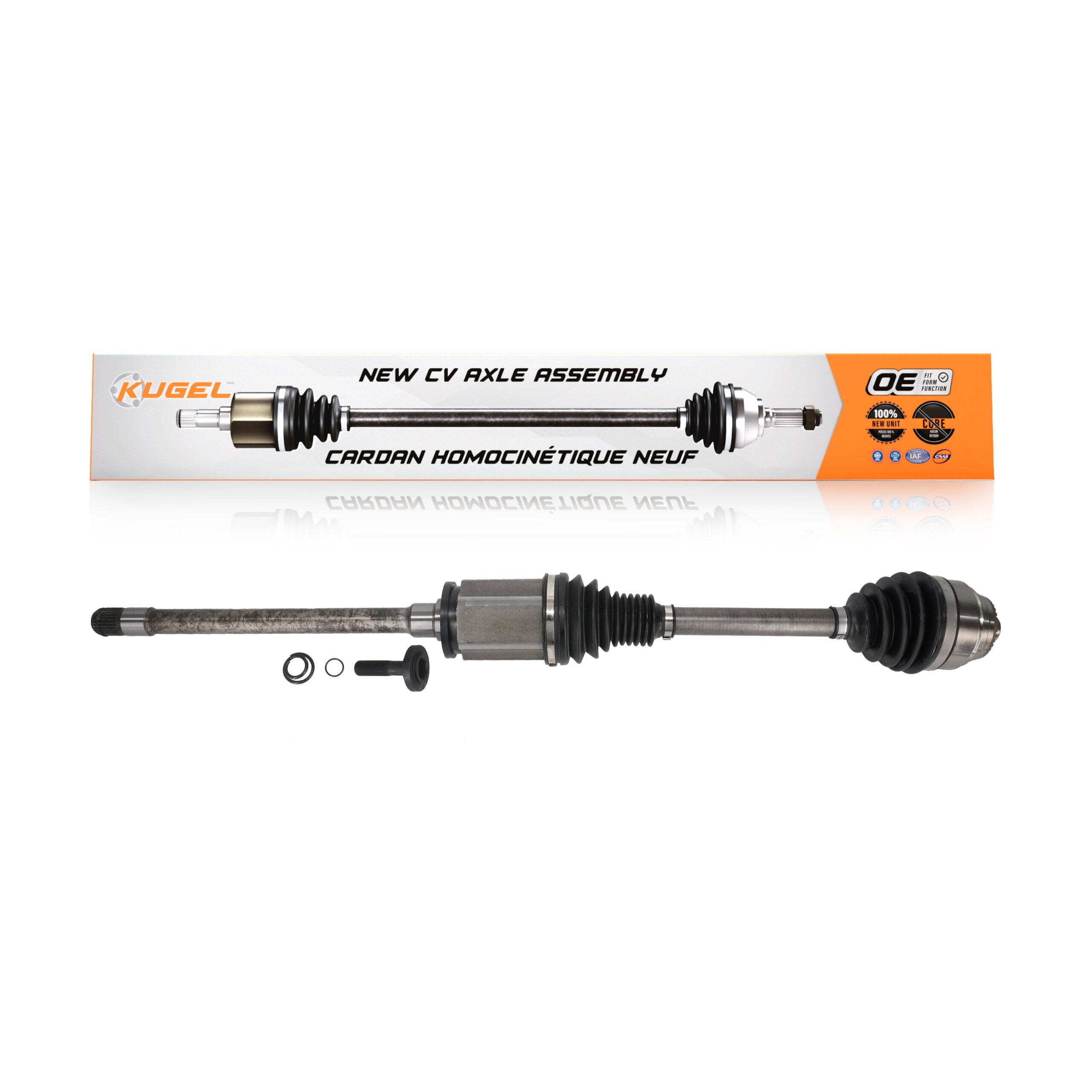 Kugel NCV-BM27092 CV Axle Shaft for 2017-2023 BMW X4, BMW X3, BMW 530e - Front Right