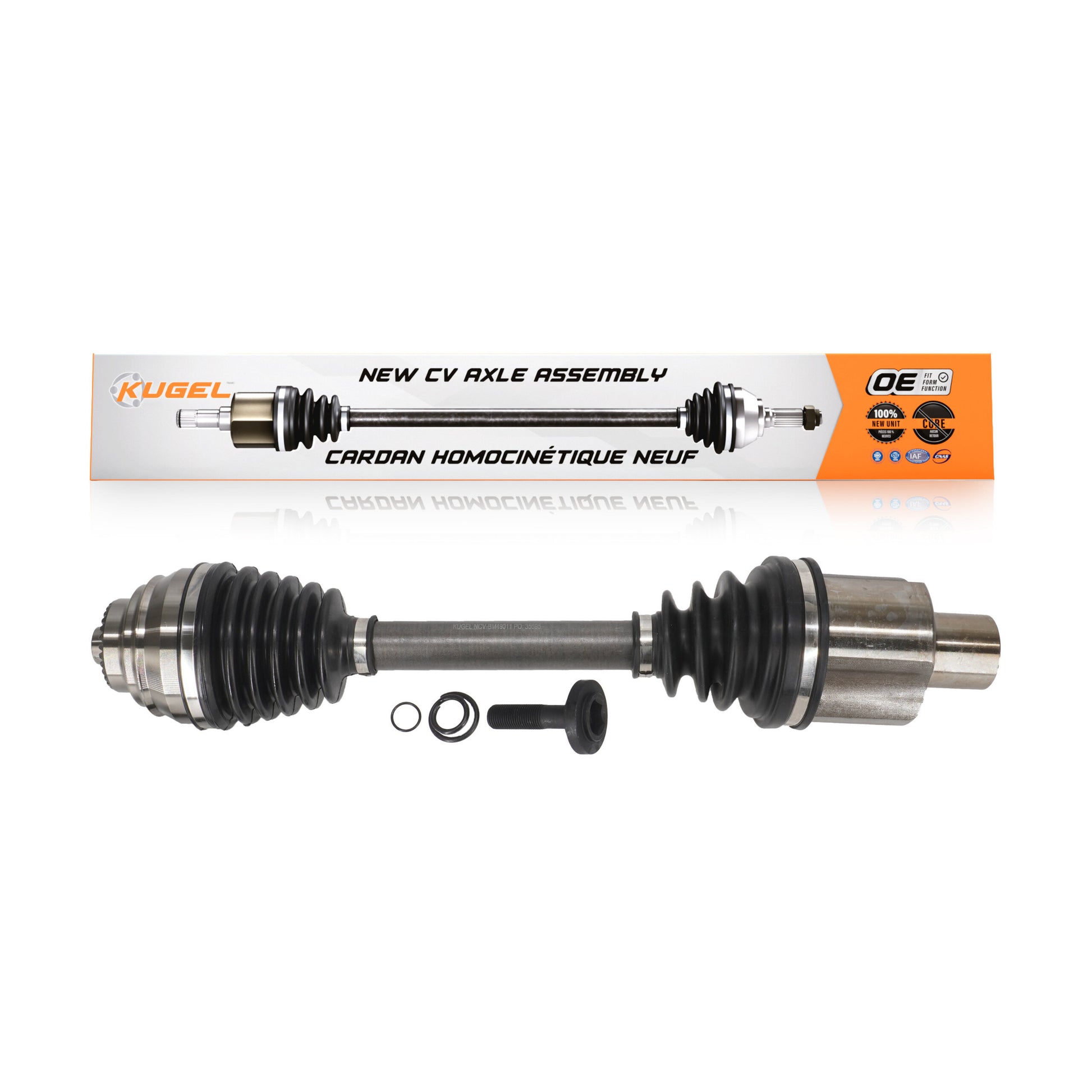 Kugel NCV-BM49011 CV Axle Shaft for 2016-2019 BMW X2, Mini Cooper Countryman, Mini Cooper Clubman - Front Right
