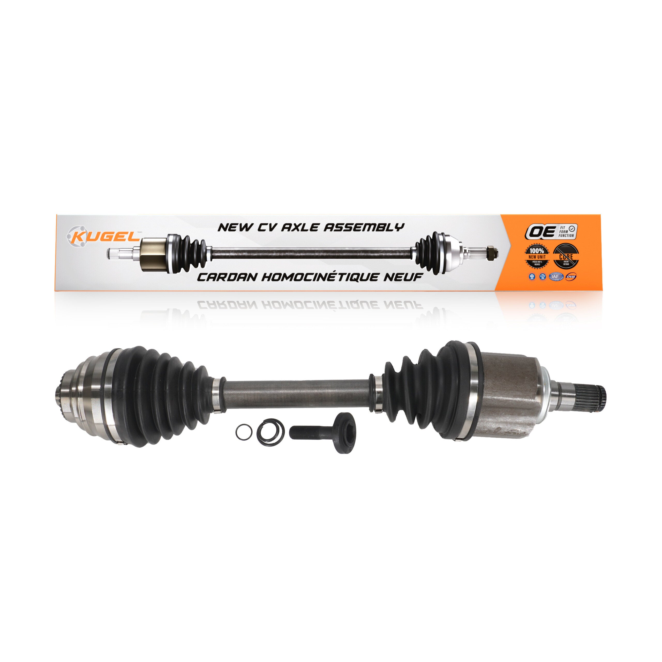Kugel NCV-BM49013 CV Axle Shaft for 2016-2019 BMW X2, Mini Cooper Countryman, BMW X1 - Front Left