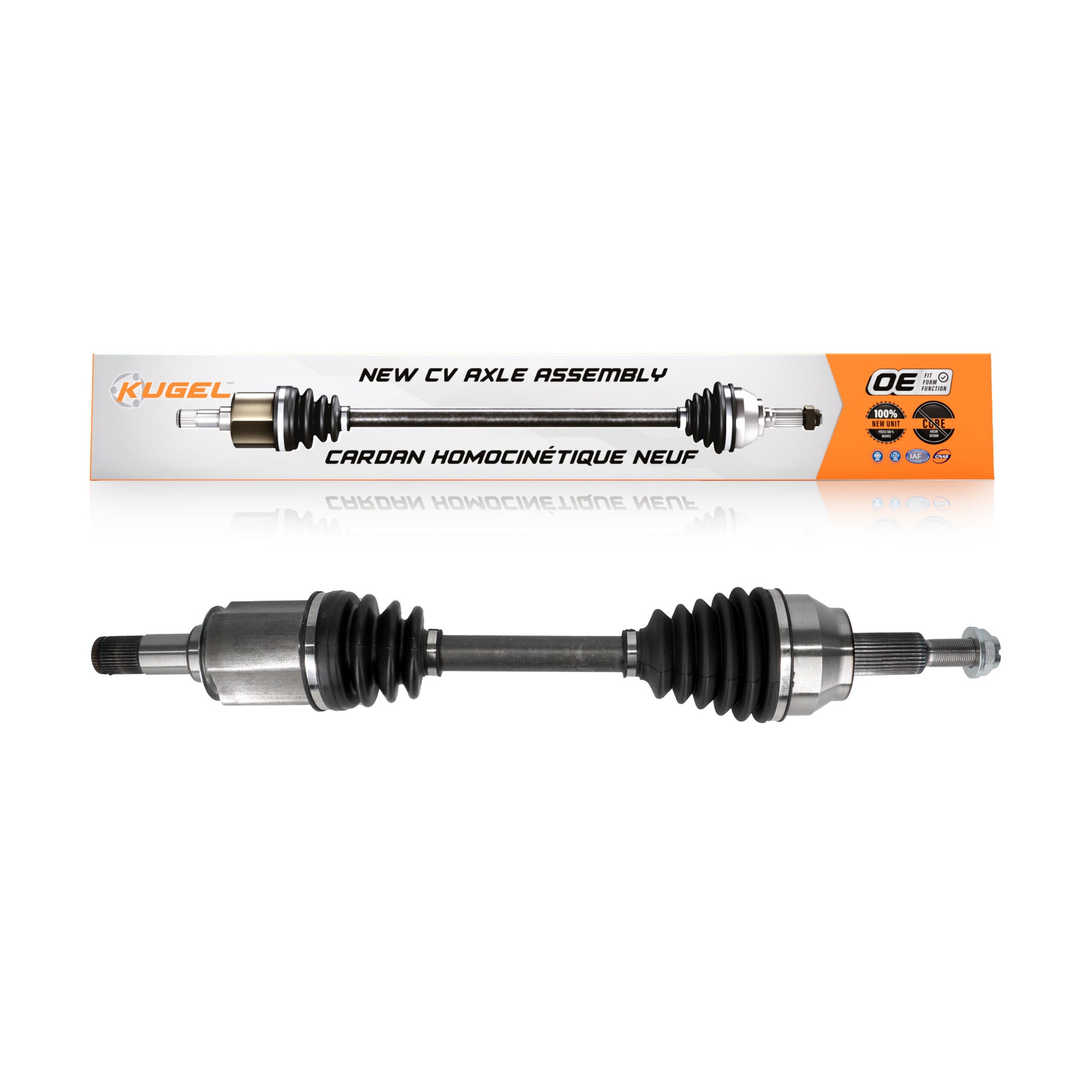 Kugel NCV-CH10063 CV Axle Shaft for 2011-2024 Jeep Grand Cherokee WK, Dodge Durango, Jeep Grand Cherokee - Front Left