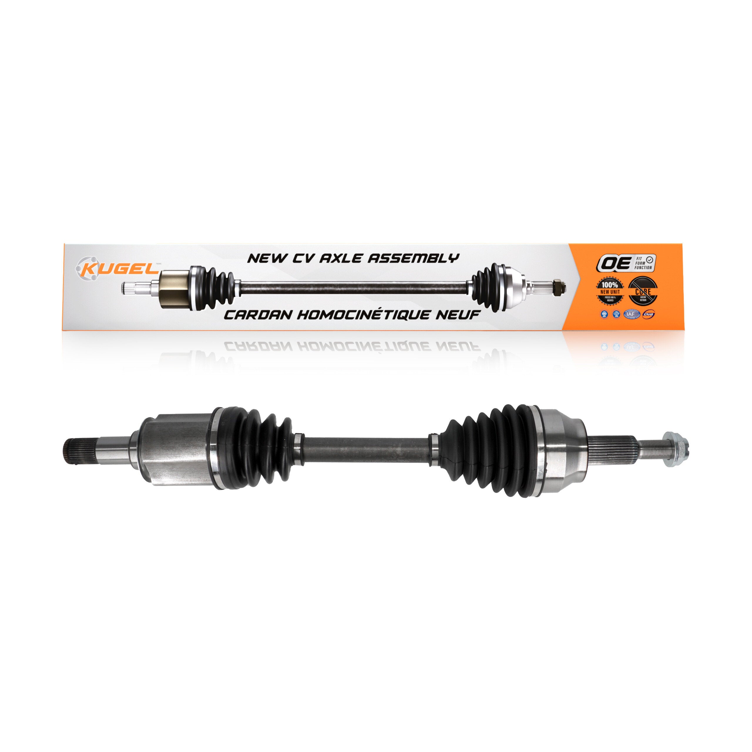 Kugel NCV-CH10063 CV Axle Shaft for 2011-2024 Jeep Grand Cherokee WK, Dodge Durango, Jeep Grand Cherokee - Front Left