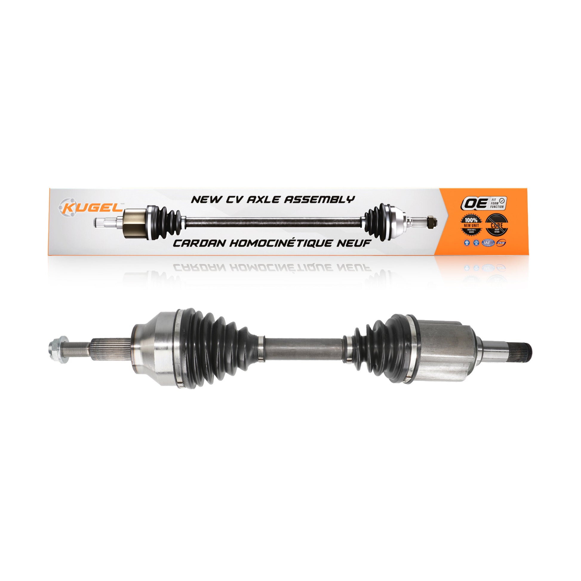 Kugel NCV-CH10065 CV Axle Shaft for 2011-2024 Jeep Grand Cherokee WK, Dodge Durango, Jeep Grand Cherokee - Front Left