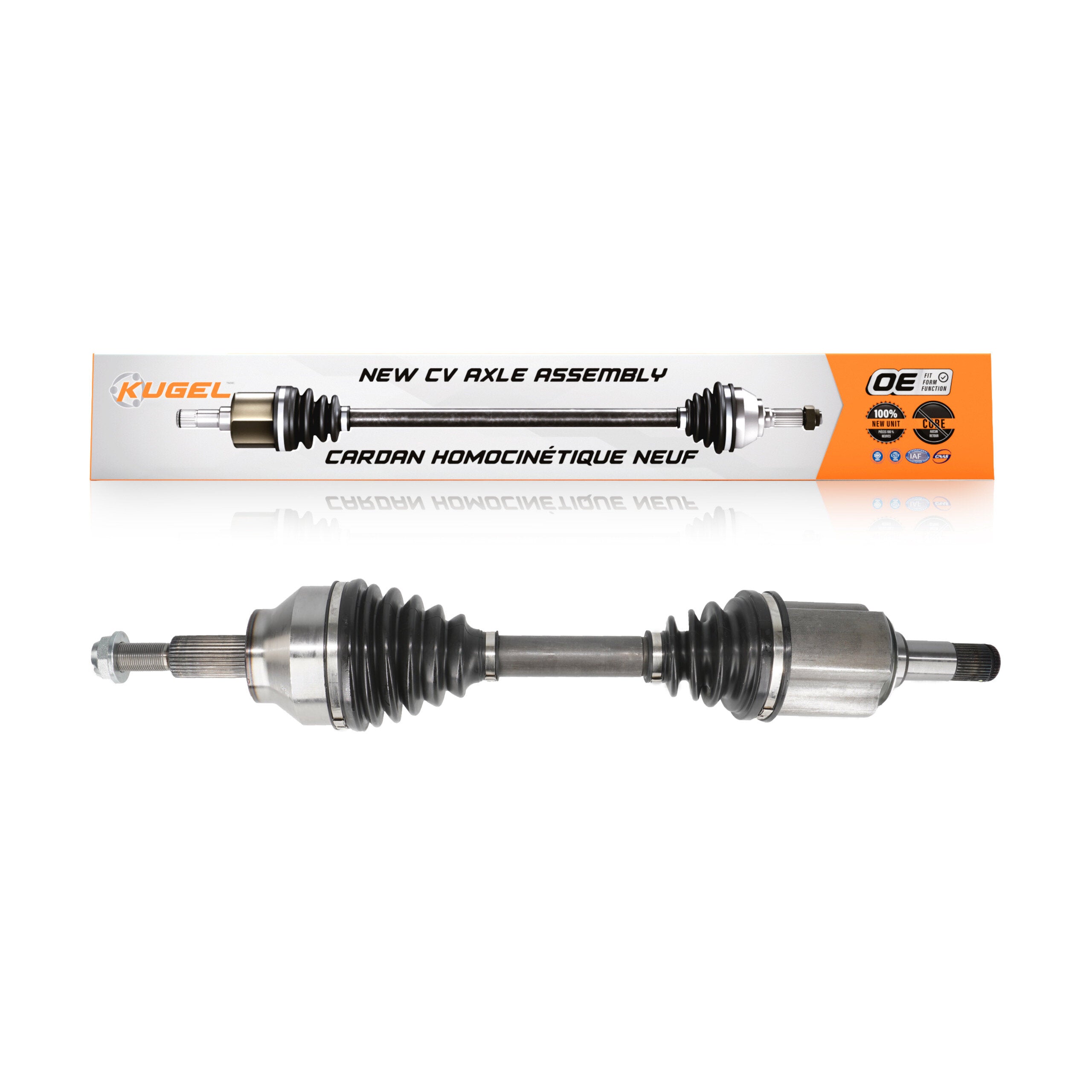 Kugel NCV-CH10065 CV Axle Shaft for 2011-2024 Jeep Grand Cherokee WK, Dodge Durango, Jeep Grand Cherokee - Front Left