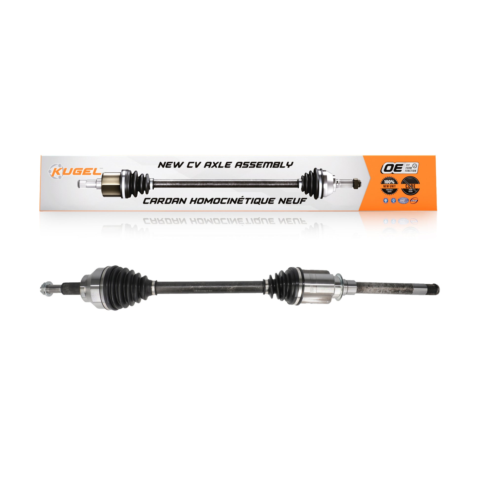 Kugel NCV-CH10066 CV Axle Shaft for 2011-2024 Jeep Grand Cherokee WK, Jeep Grand Cherokee, Dodge Durango - Front Right