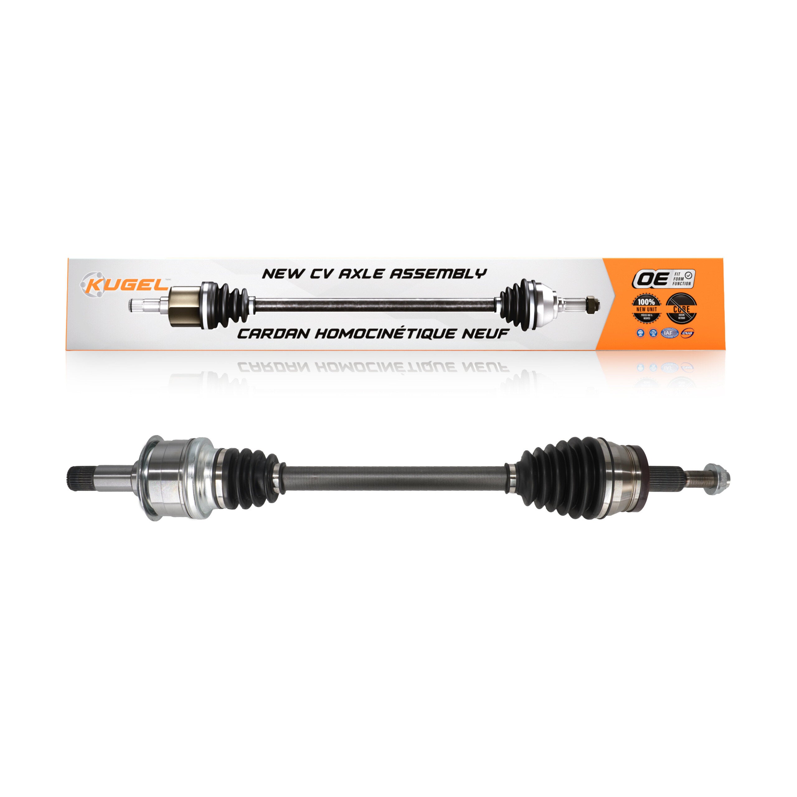 Kugel NCV-CH12008 CV Axle Shaft for 2011-2014 Chrysler 300, Dodge Challenger, Dodge Charger - Rear Left