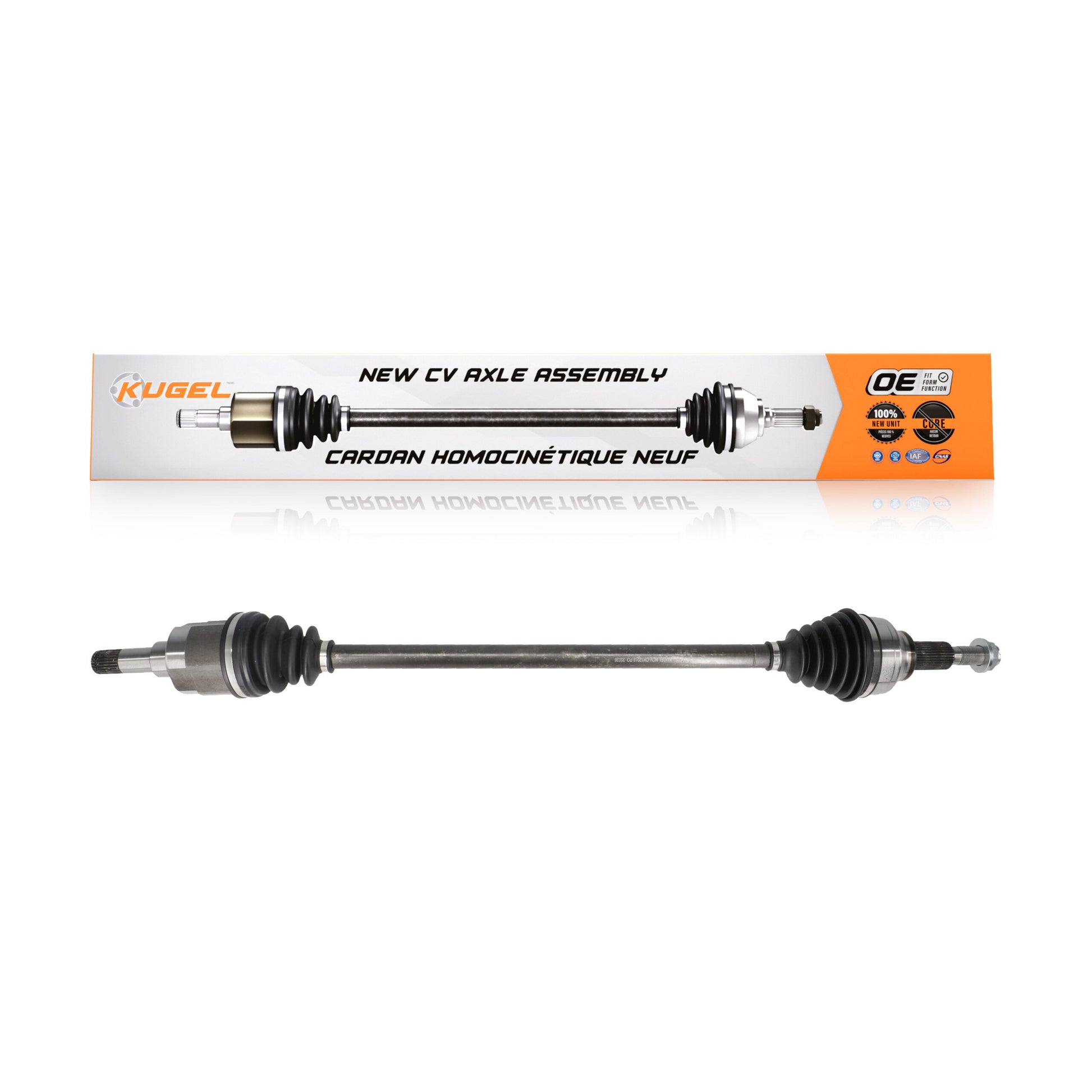 Kugel NCV-CH12018 CV Axle Shaft for 2007-2014 Chrysler 200, Dodge Journey, Dodge Avenger - Front Right