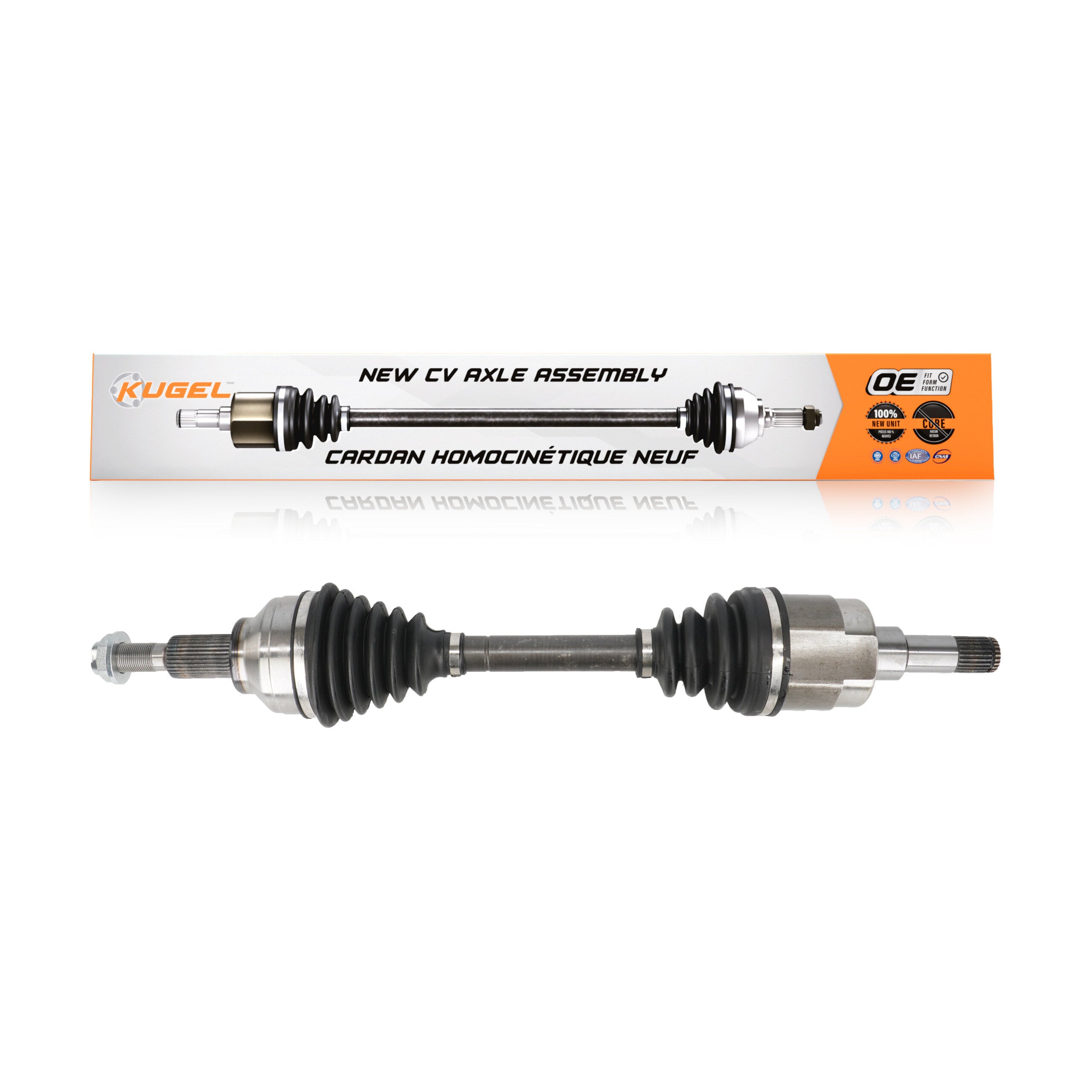 Kugel NCV-CH12101 CV Axle Shaft for 2007-2020 Chrysler 200, Dodge Avenger, Dodge Journey - Front Left