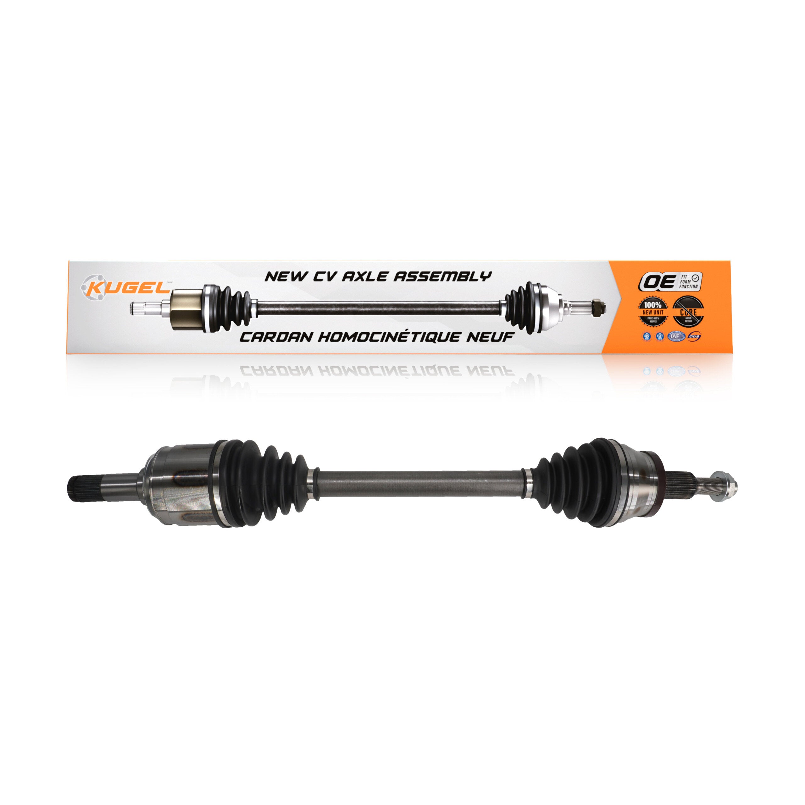 Kugel NCV-CH12137 CV Axle Shaft for 2015-2023 Dodge Charger, Chrysler 300 - Rear Right, Rear Left