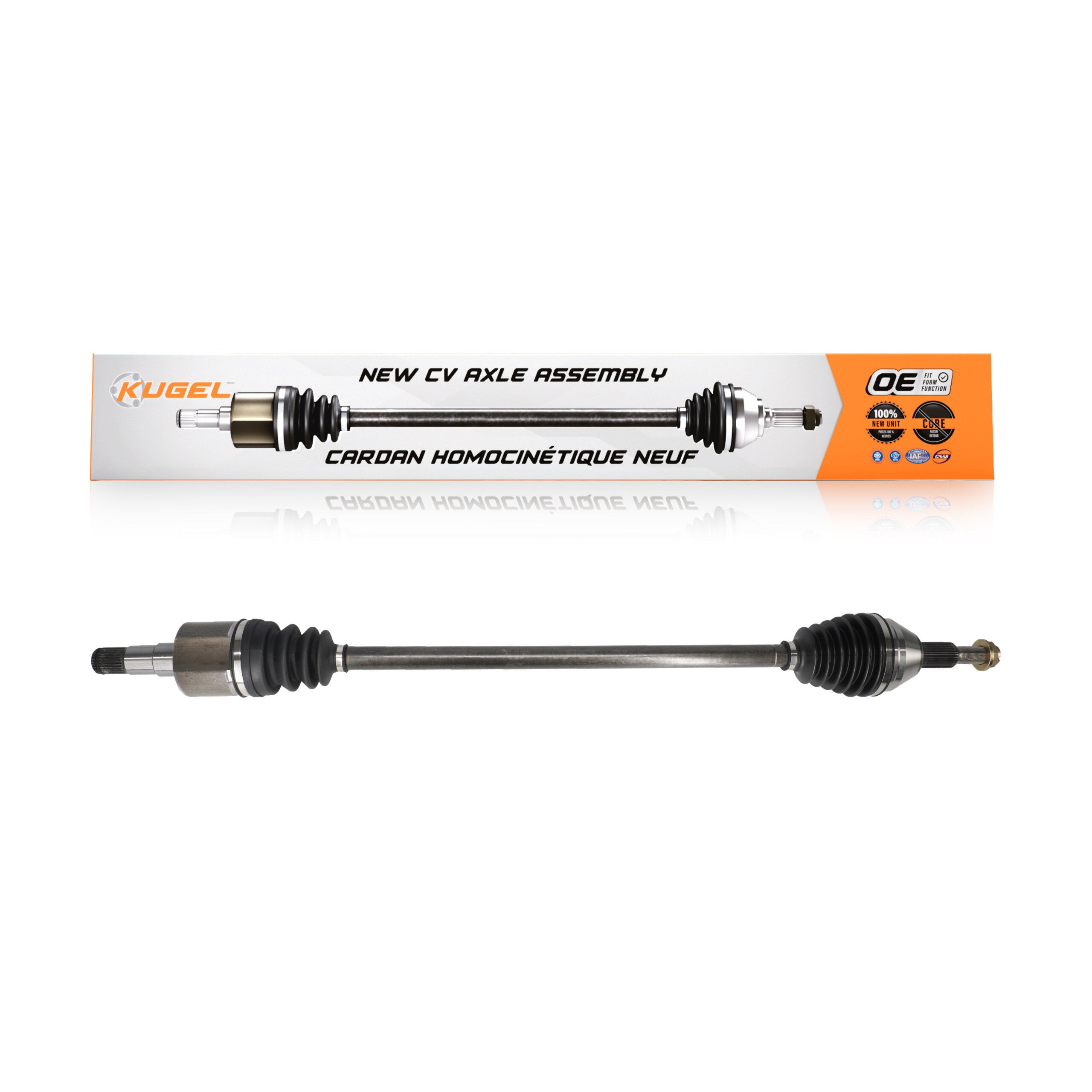 Kugel NCV-CH12501 CV Axle Shaft for 2008-2010 Volkswagen Routan, Chrysler Town & Country, Dodge Grand Caravan - Front Right