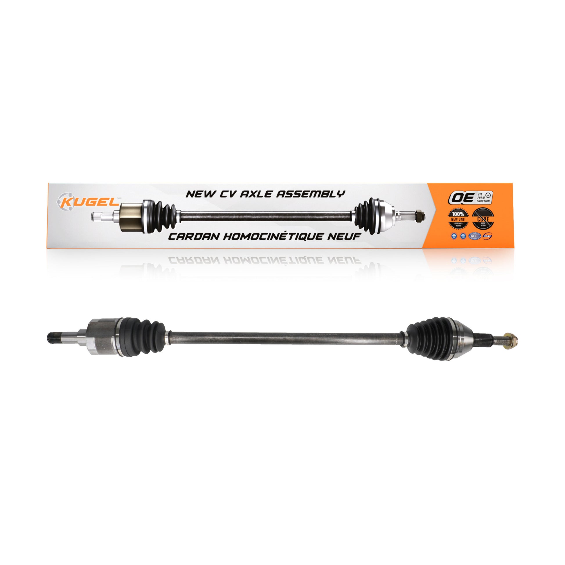 Kugel NCV-CH12504 CV Axle Shaft for 2008-2010 Chrysler Town & Country, Dodge Grand Caravan - Front Right