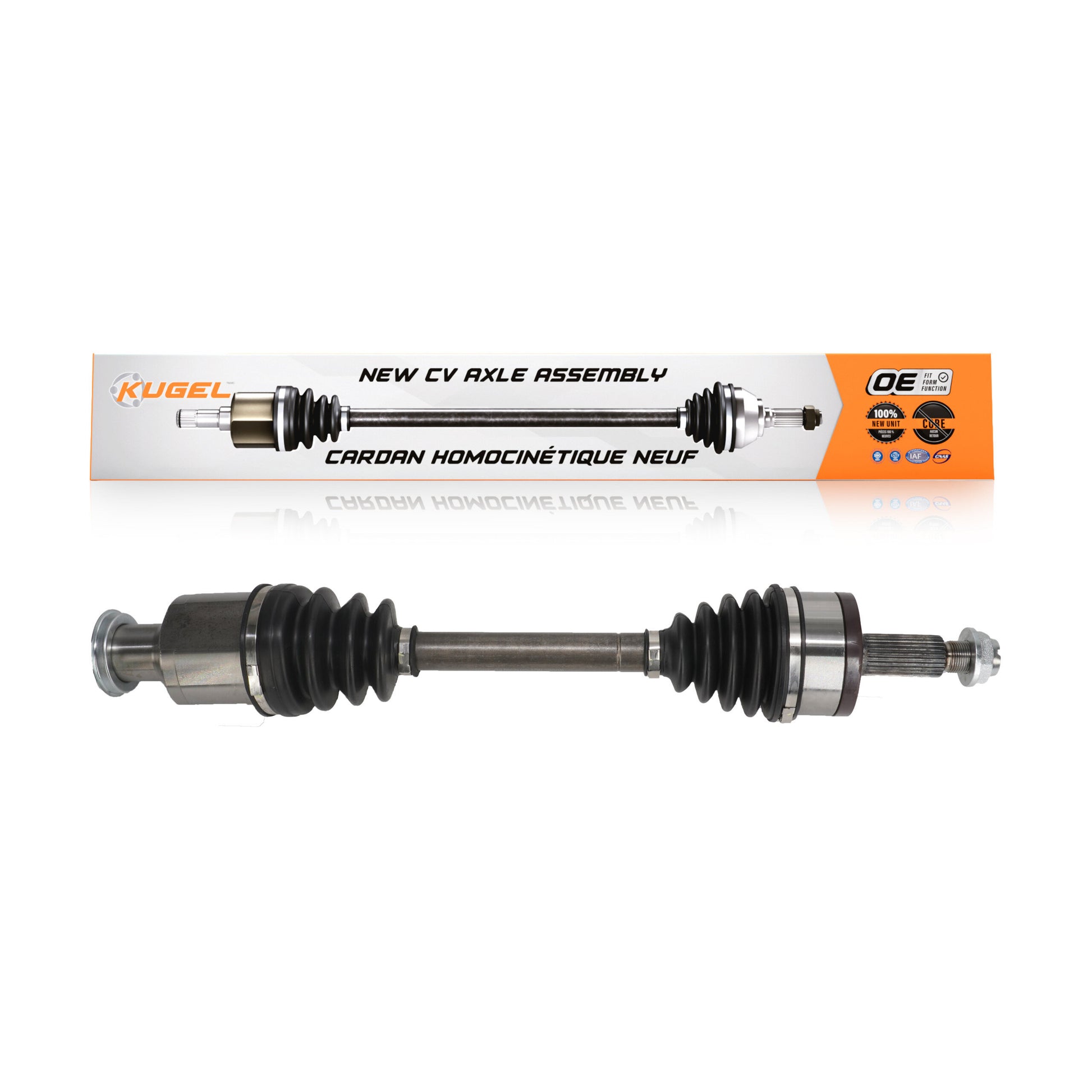 Kugel NCV-CH12508 CV Axle Shaft for 2005-2022 Dodge Challenger, Chrysler 300, Dodge Charger - Front Left
