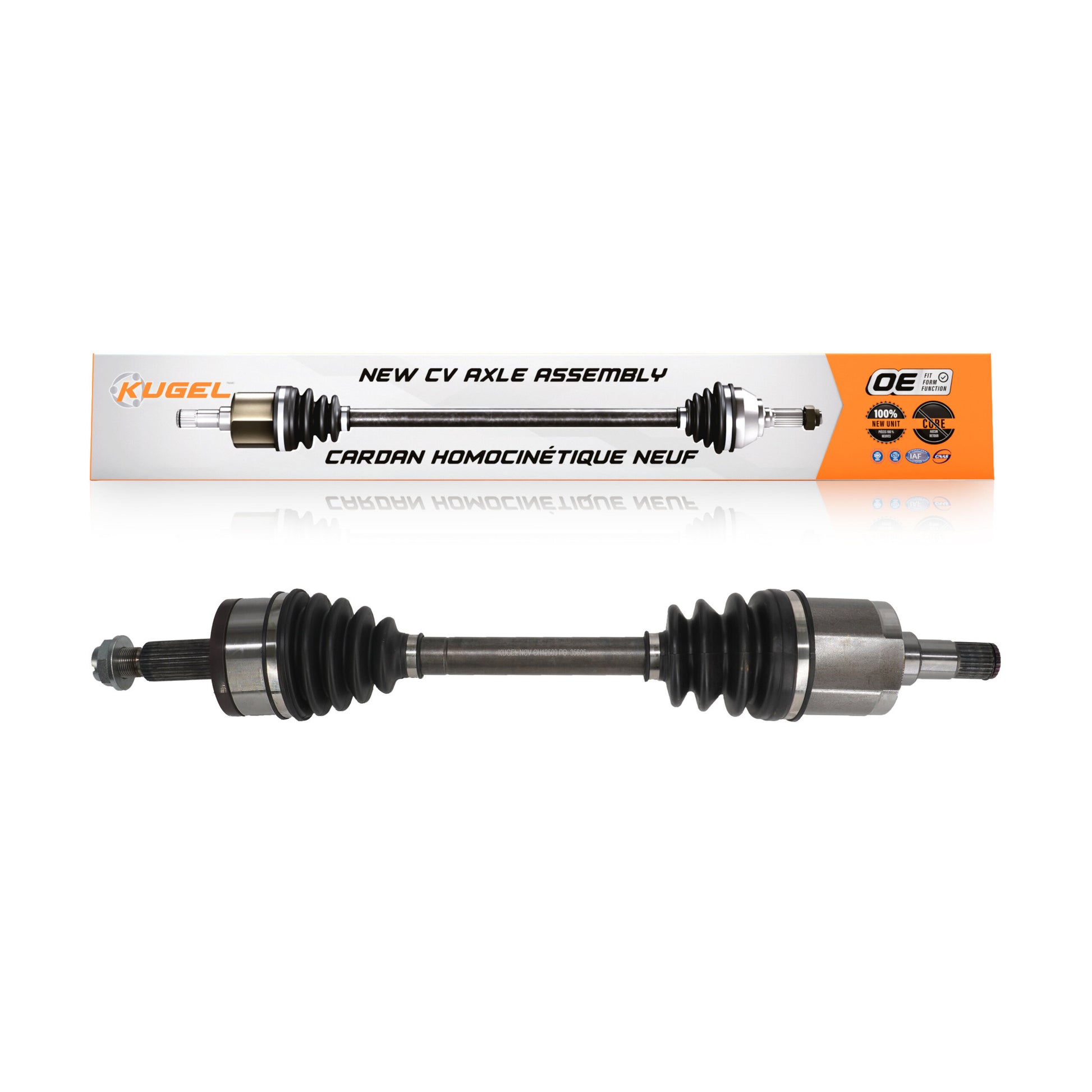 Kugel NCV-CH12509 CV Axle Shaft for 2005-2023 Dodge Charger, Dodge Challenger, Chrysler 300 - Front Right
