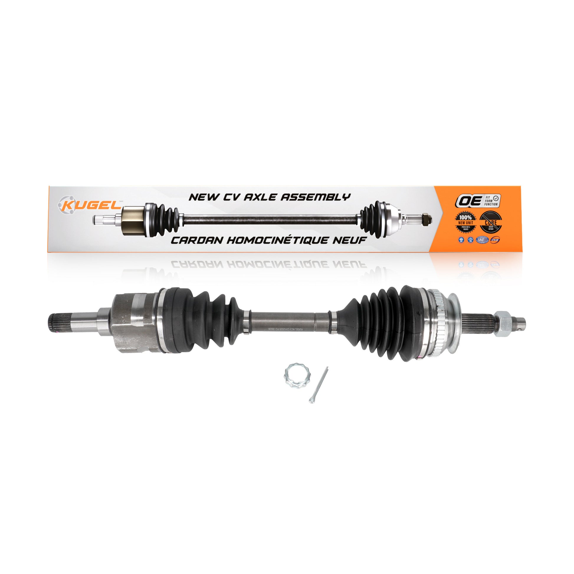 Kugel NCV-CH12535 CV Axle Shaft for 1996-2008 Chrysler Town & Country, Dodge Grand Caravan, Chrysler Grand Voyager - Front Left