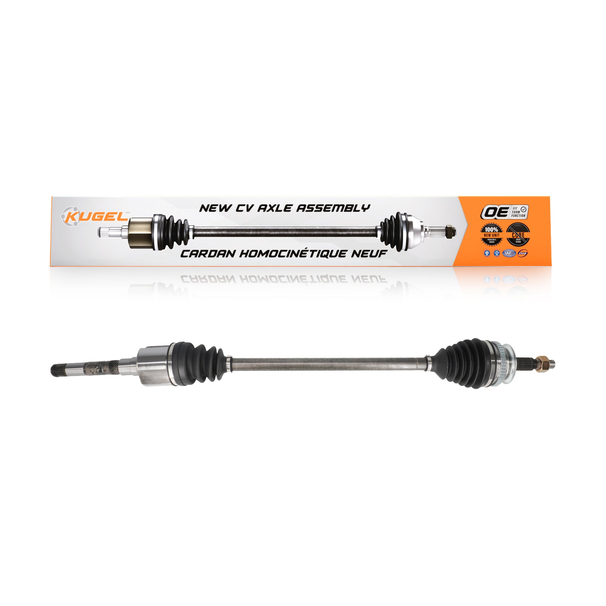 Kugel NCV-CH12536 CV Axle Shaft for 1996-2008 Chrysler Voyager, Chrysler Grand Voyager, Chrysler Town & Country - Front Right