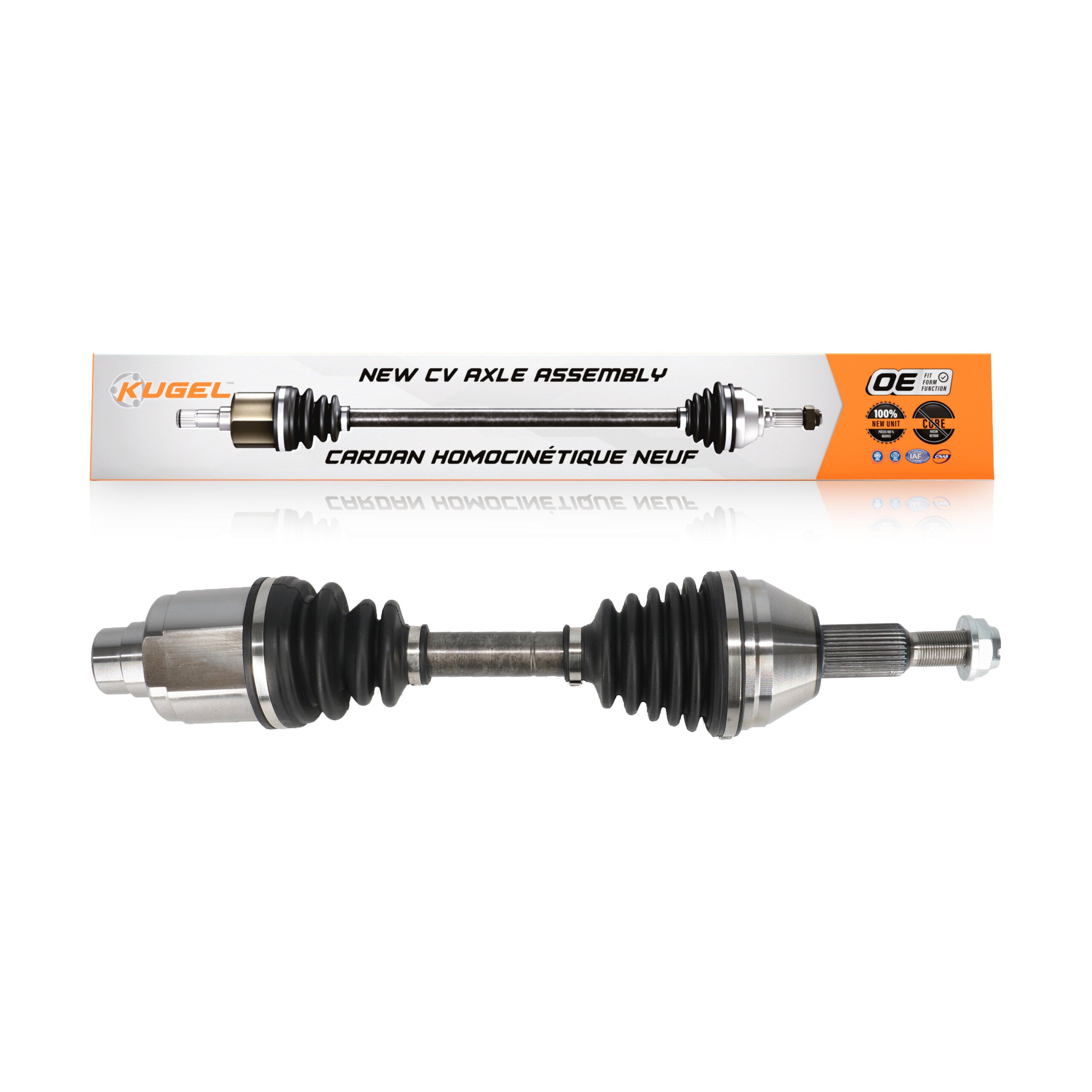 Kugel NCV-CH12544 CV Axle Shaft for 2007-2019 Dodge Journey, Chrysler 200, Dodge Avenger - Front Right