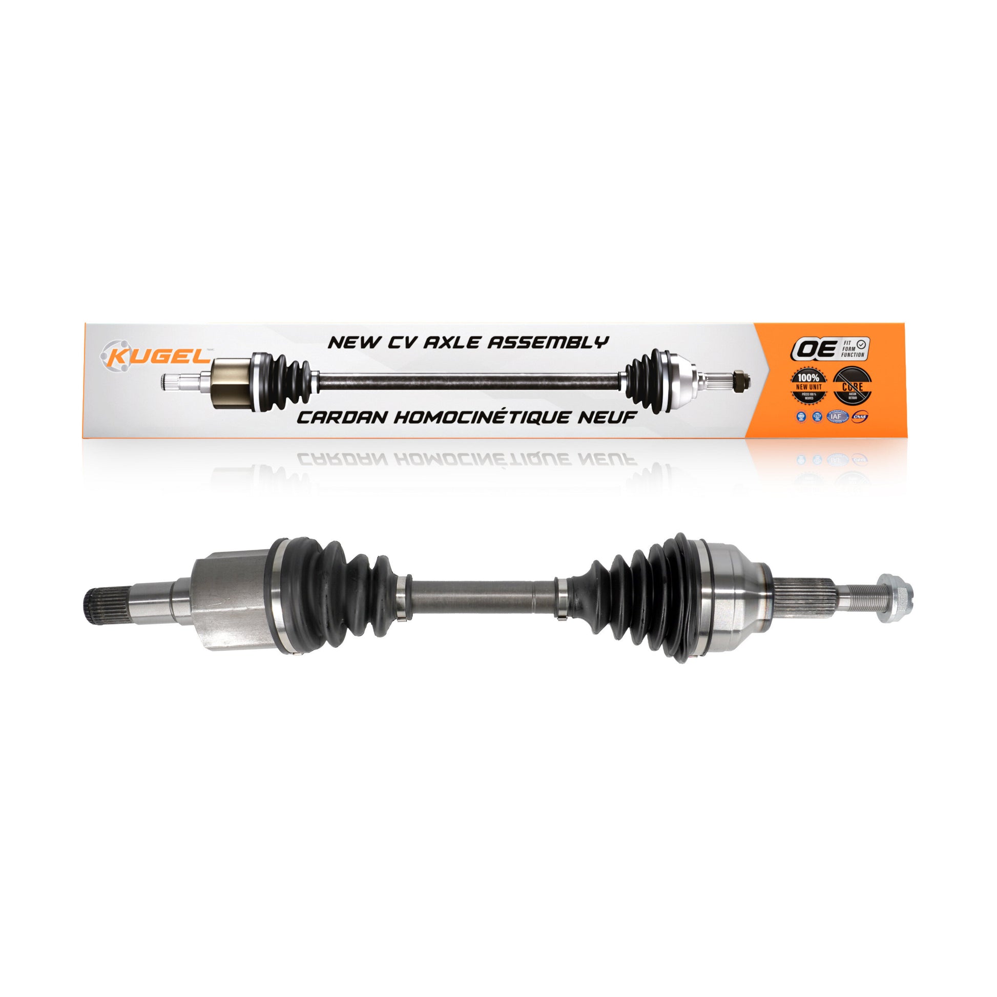 Kugel NCV-CH12545 CV Axle Shaft for 2007-2019 Chrysler 200, Dodge Avenger, Dodge Journey - Front Left