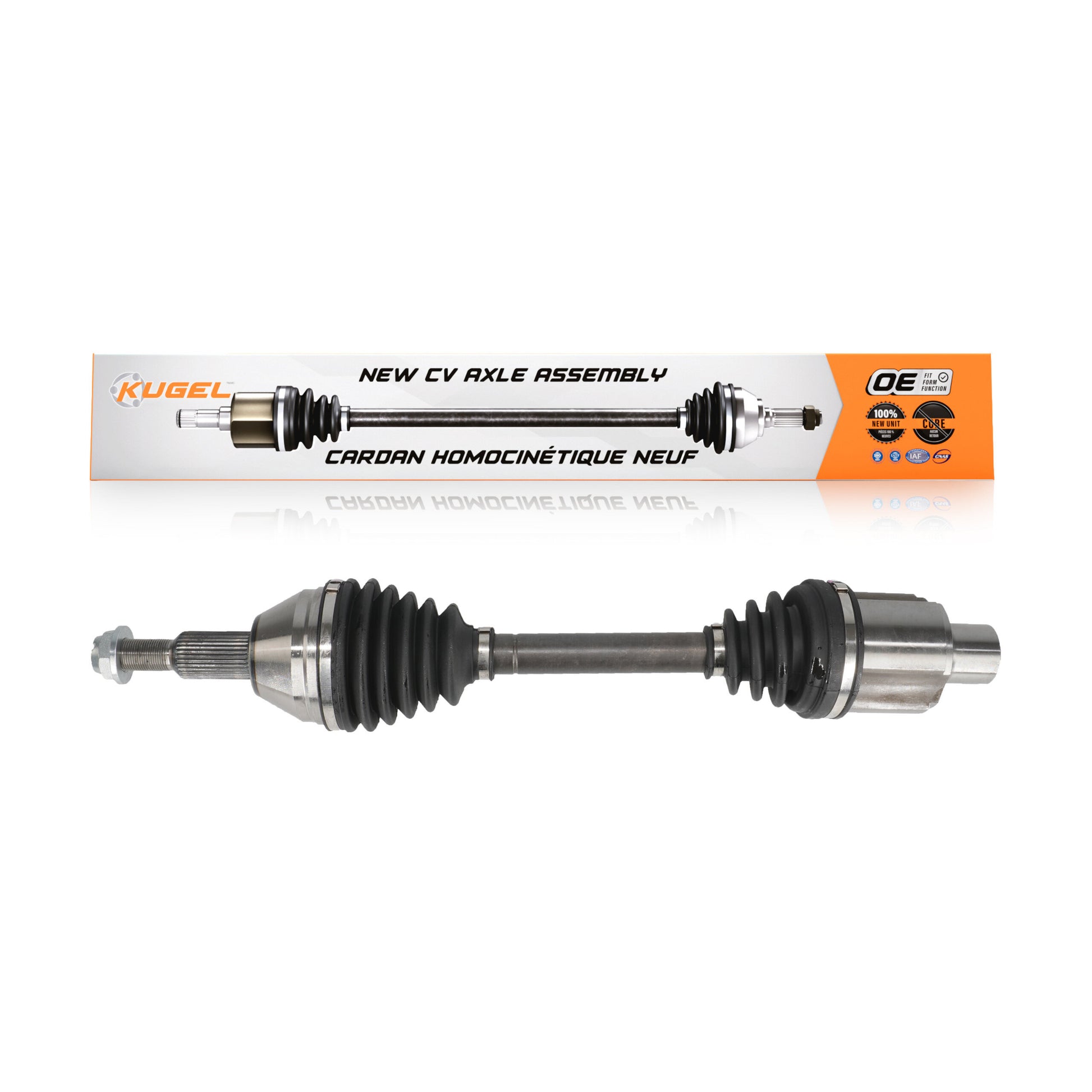 Kugel NCV-CH12585 CV Axle Shaft for 2008-2020 Ram C/V, Chrysler Town & Country, Dodge Grand Caravan - Front Right