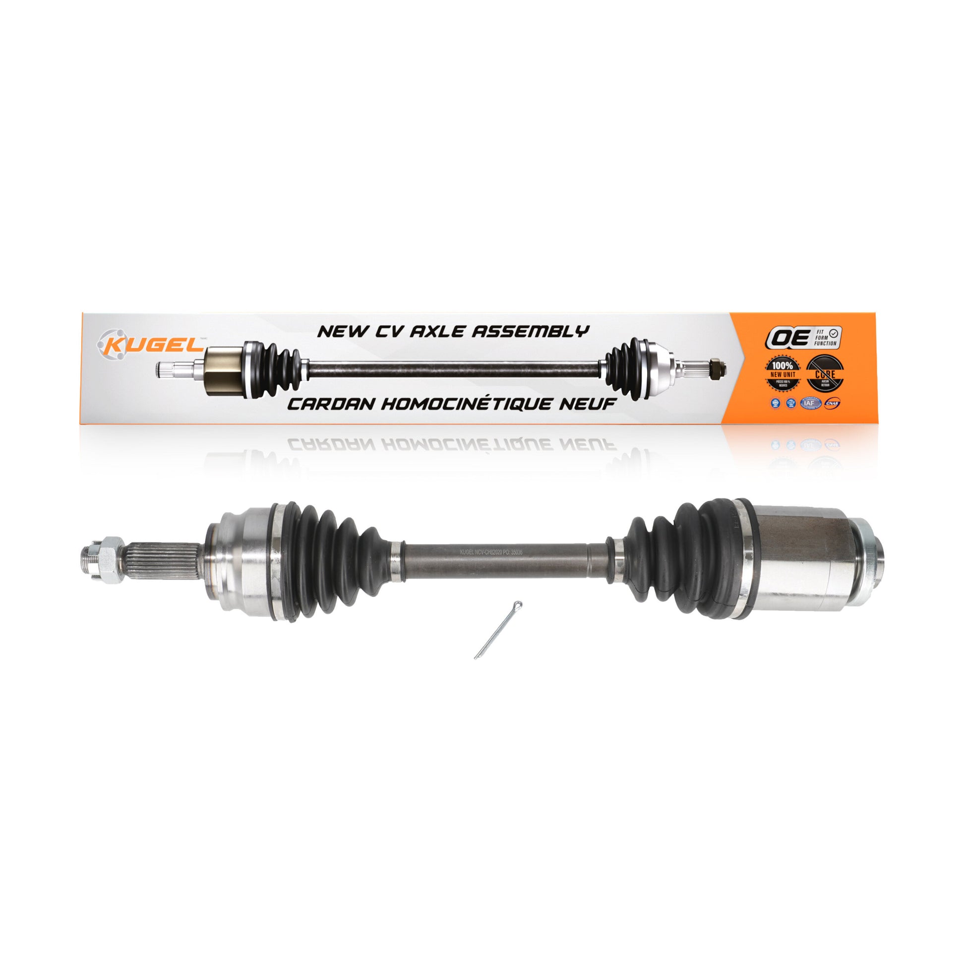 Kugel NCV-CH82020 CV Axle Shaft for 2007-2017 Jeep Compass, Jeep Patriot, Dodge Caliber - Front Right