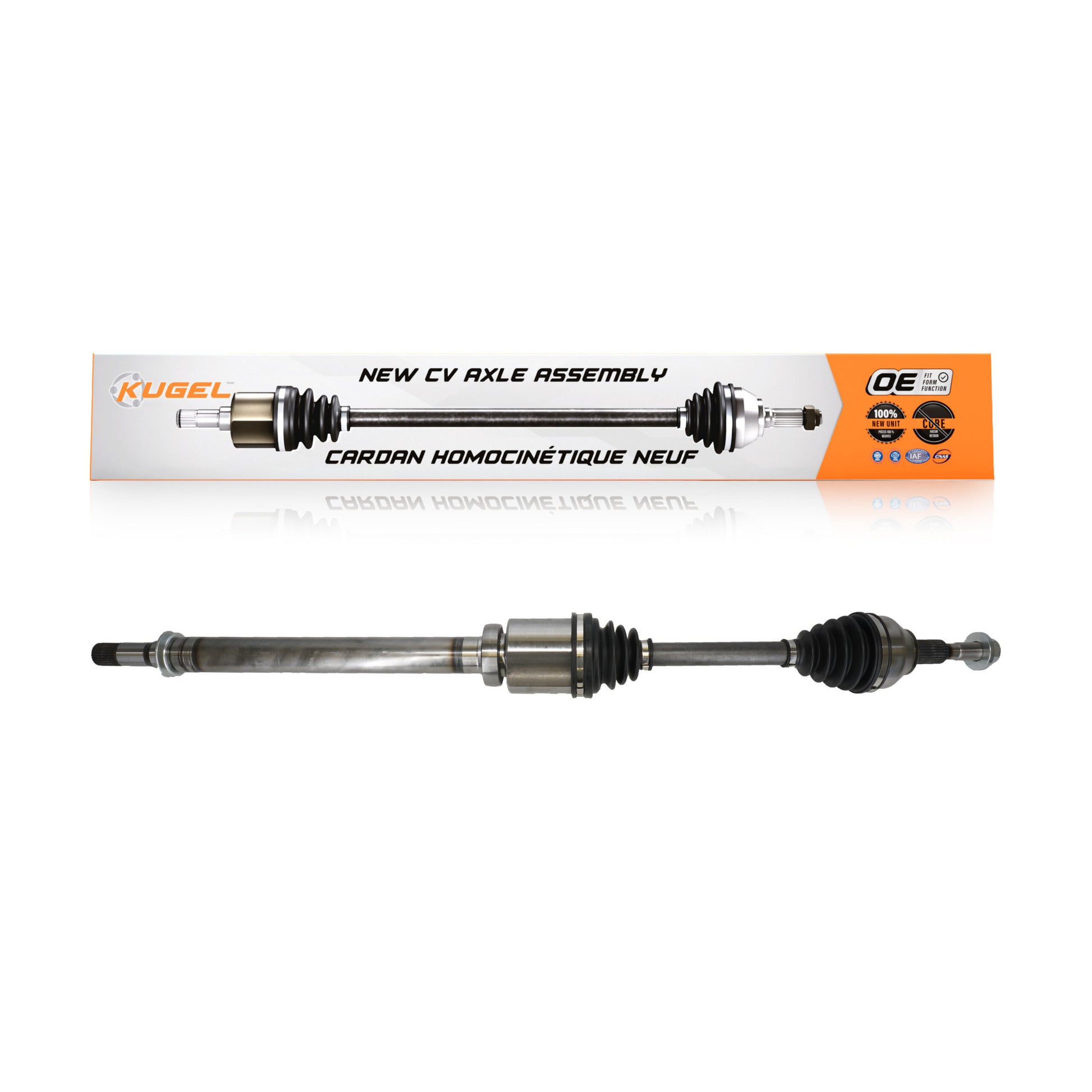 Kugel NCV-FD11011 CV Axle Shaft for 2015-2018 Ford Edge, Lincoln MKX - Front Right