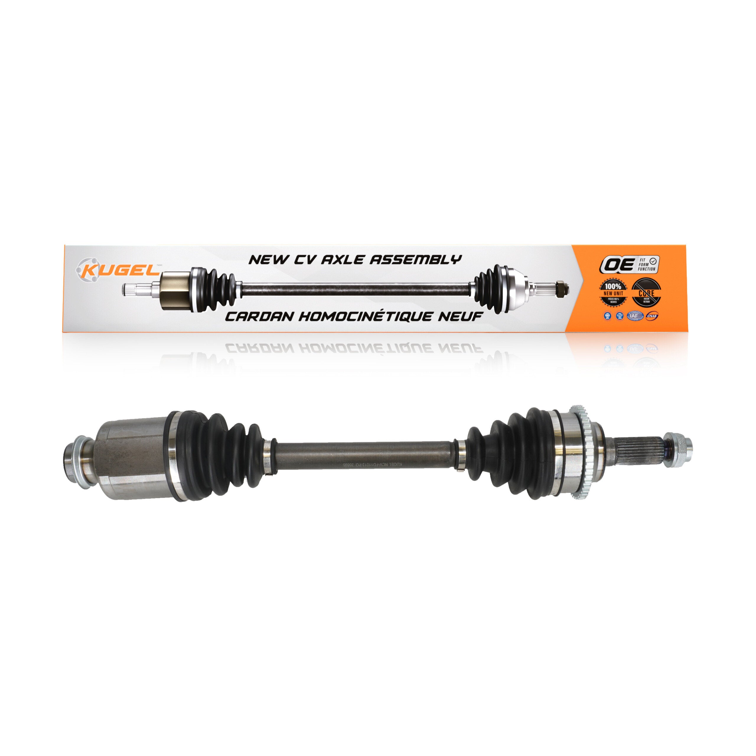 Kugel NCV-FD11013 CV Axle Shaft for 2010-2012 Lincoln MKZ, Mercury Milan, Ford Fusion - Front Right