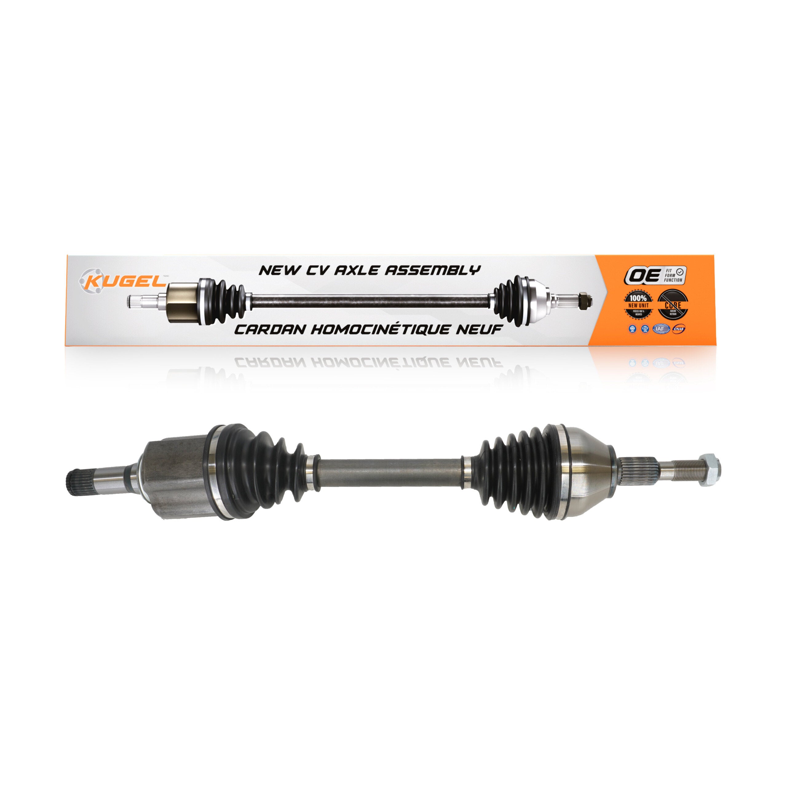 Kugel NCV-FD11019 CV Axle Shaft for 2015-2018 Lincoln MKX, Ford Edge - Front Left