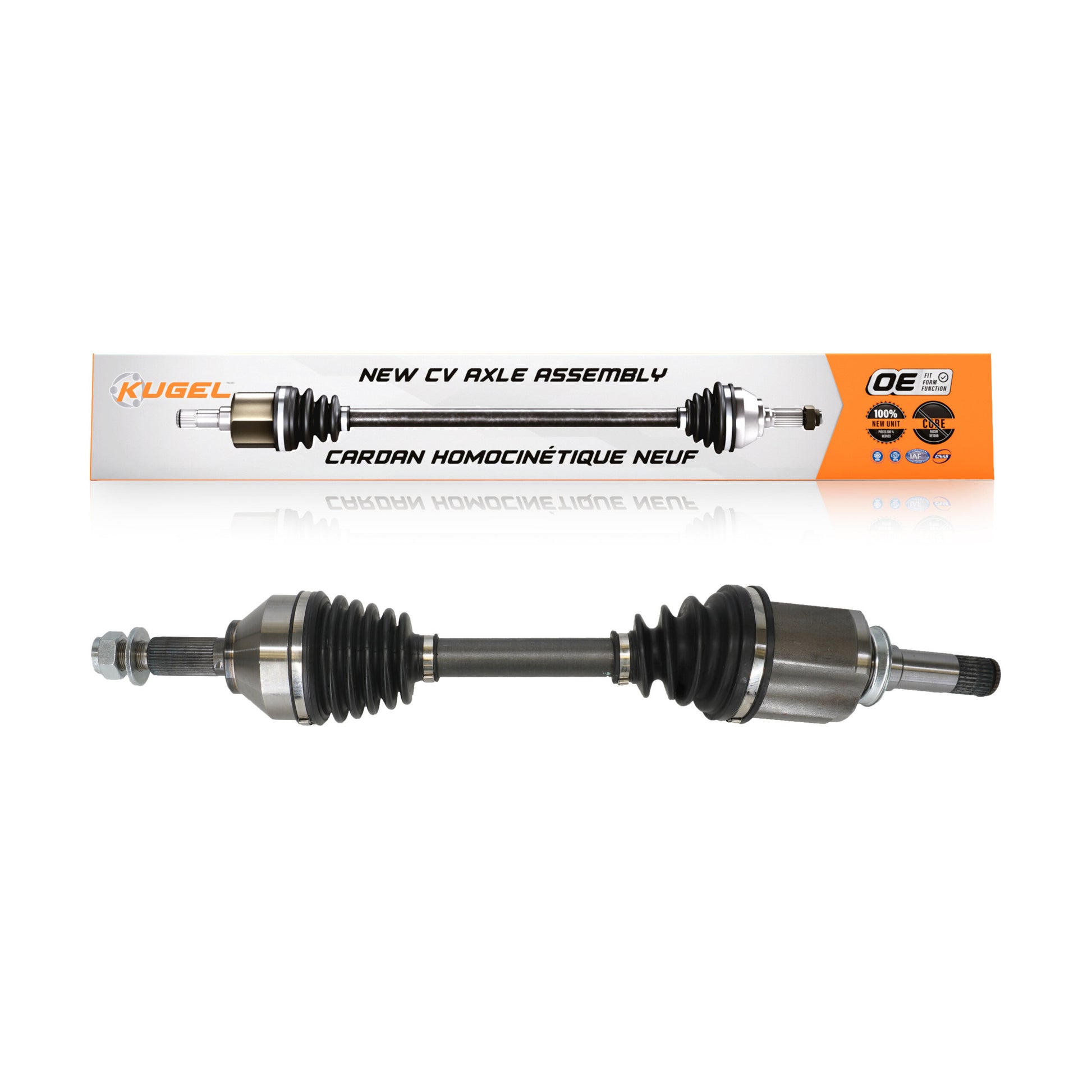 Kugel NCV-FD11030 CV Axle Shaft for 2013-2019 Ford Taurus, Ford Police Interceptor Sedan, Ford Flex - Front Left