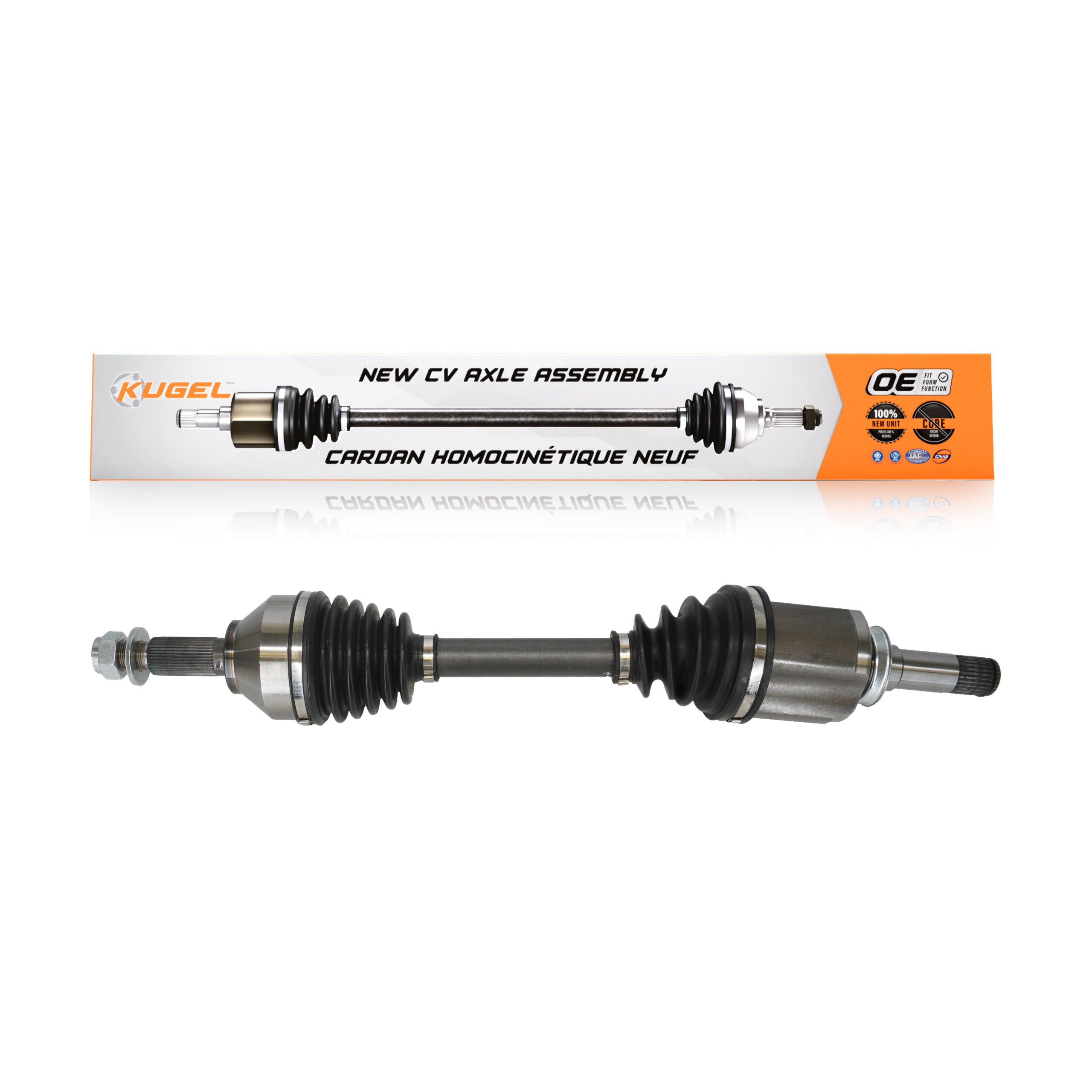 Kugel NCV-FD11030 CV Axle Shaft for 2013-2019 Ford Taurus, Ford Police Interceptor Sedan, Ford Flex - Front Left