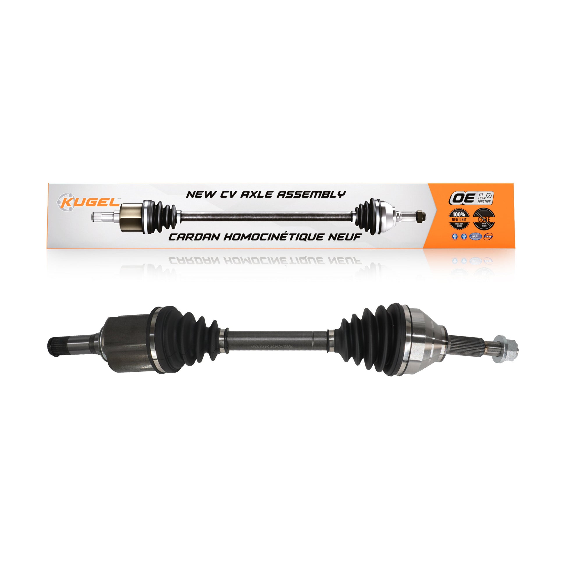 Kugel NCV-FD11044 CV Axle Shaft for 2011-2019 Ford Police Interceptor Utility, Ford Explorer - Front Left