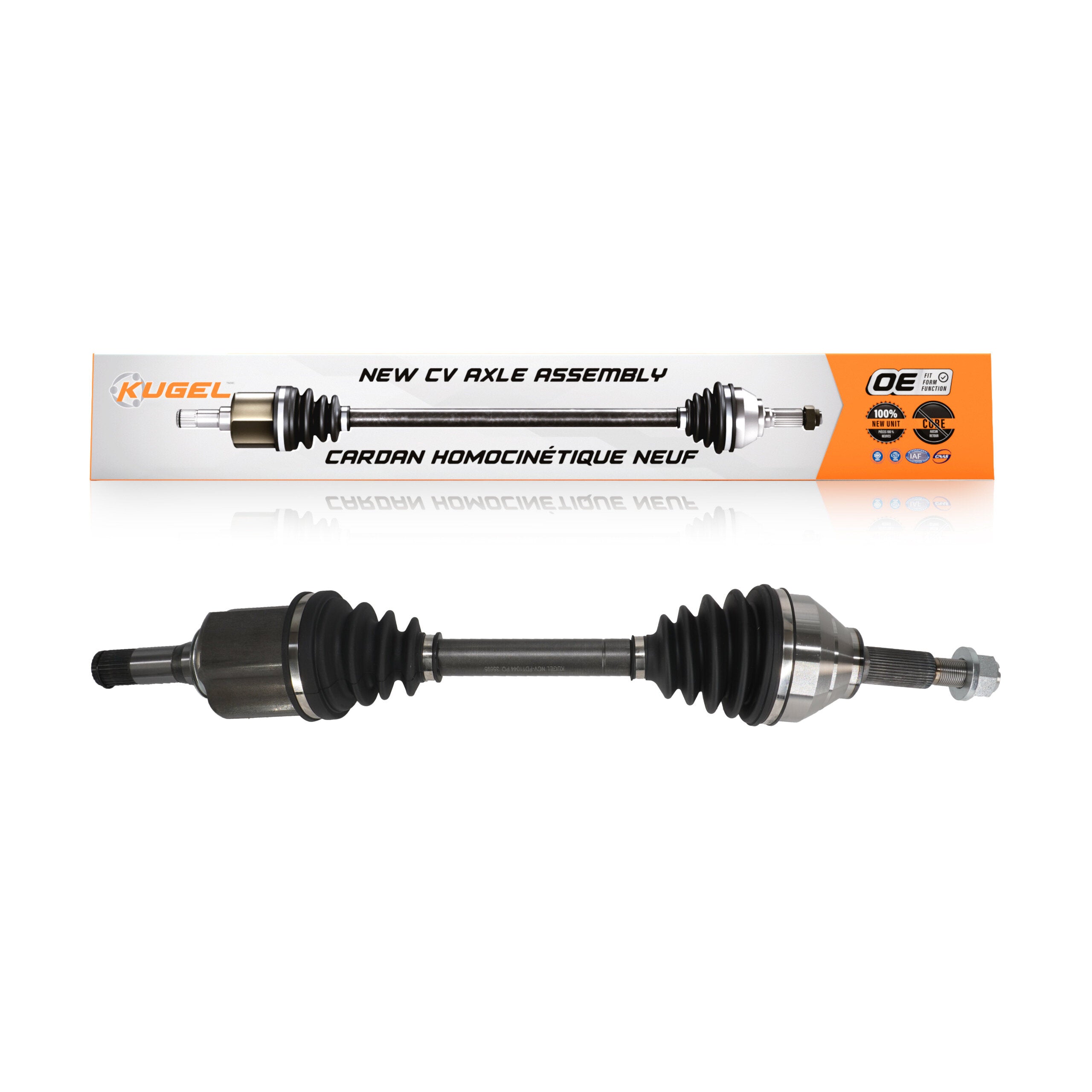 Kugel NCV-FD11044 CV Axle Shaft for 2011-2019 Ford Police Interceptor Utility, Ford Explorer - Front Left