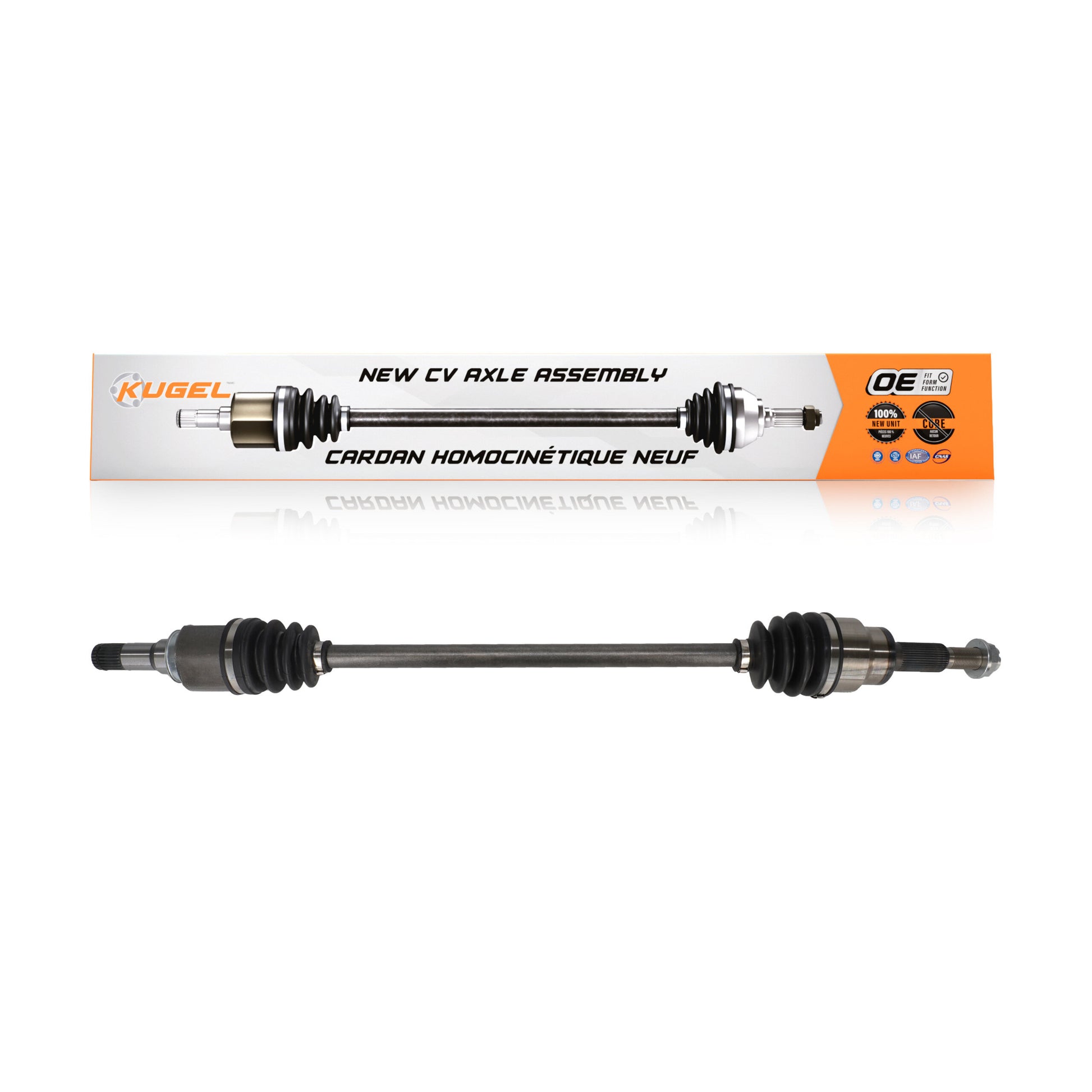 Kugel NCV-FD11068 CV Axle Shaft for 2011-2019 Ford Police Interceptor Utility, Ford Explorer - Rear Left