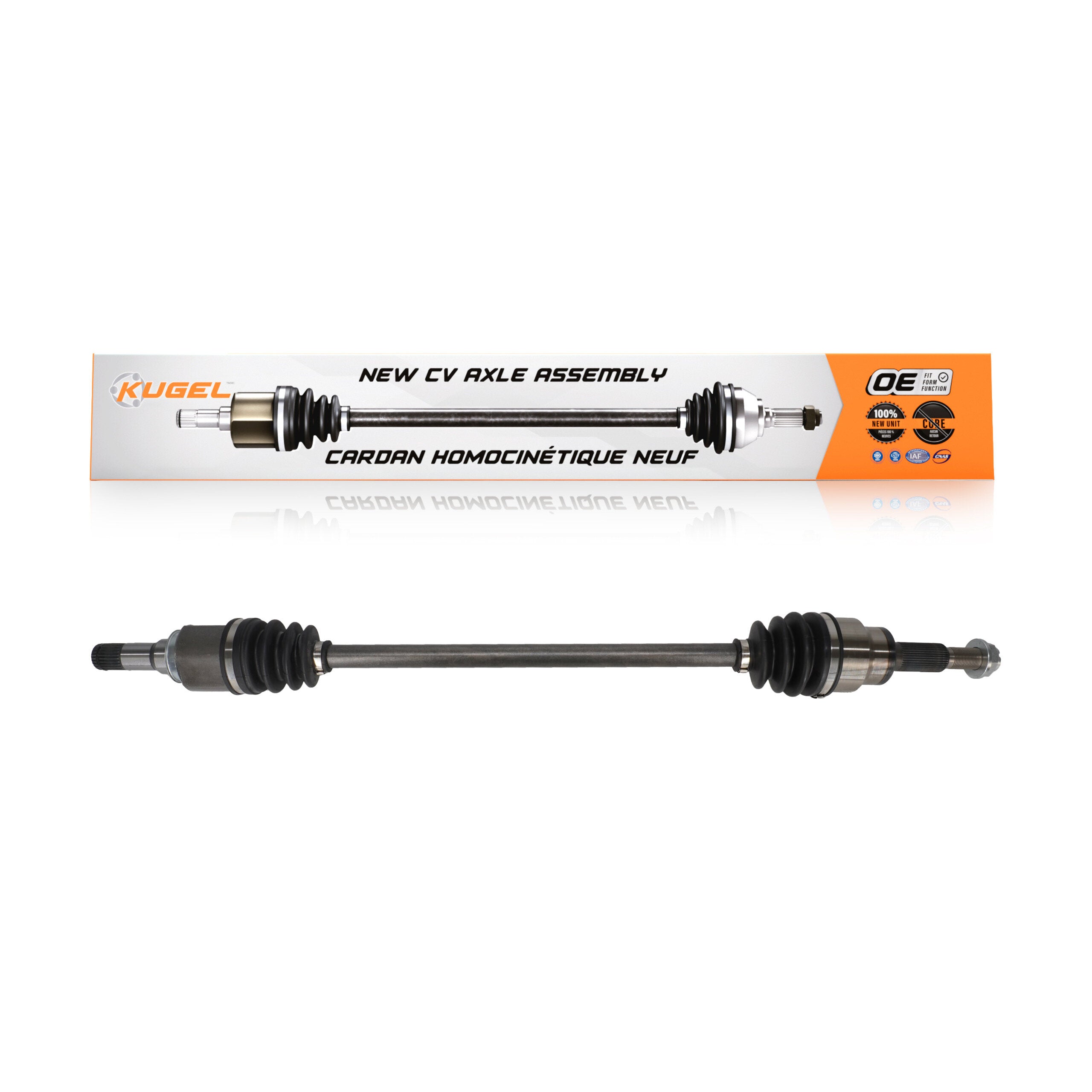 Kugel NCV-FD11068 CV Axle Shaft for 2011-2019 Ford Police Interceptor Utility, Ford Explorer - Rear Left