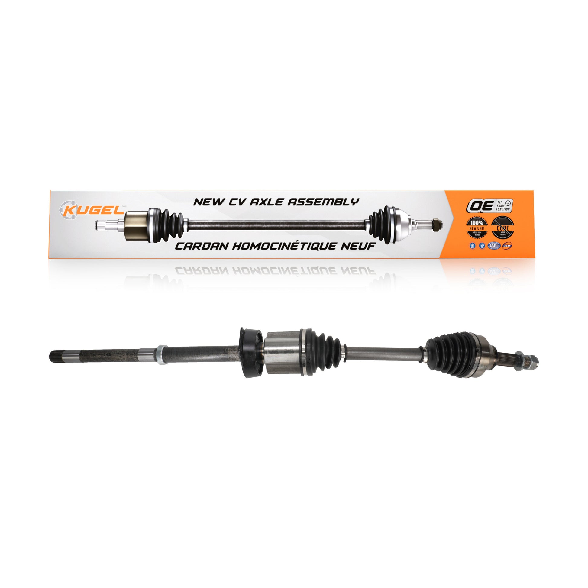 Kugel NCV-FD11176 CV Axle Shaft for 2009-2014 Ford Flex, Ford Taurus, Lincoln MKS - Front Right