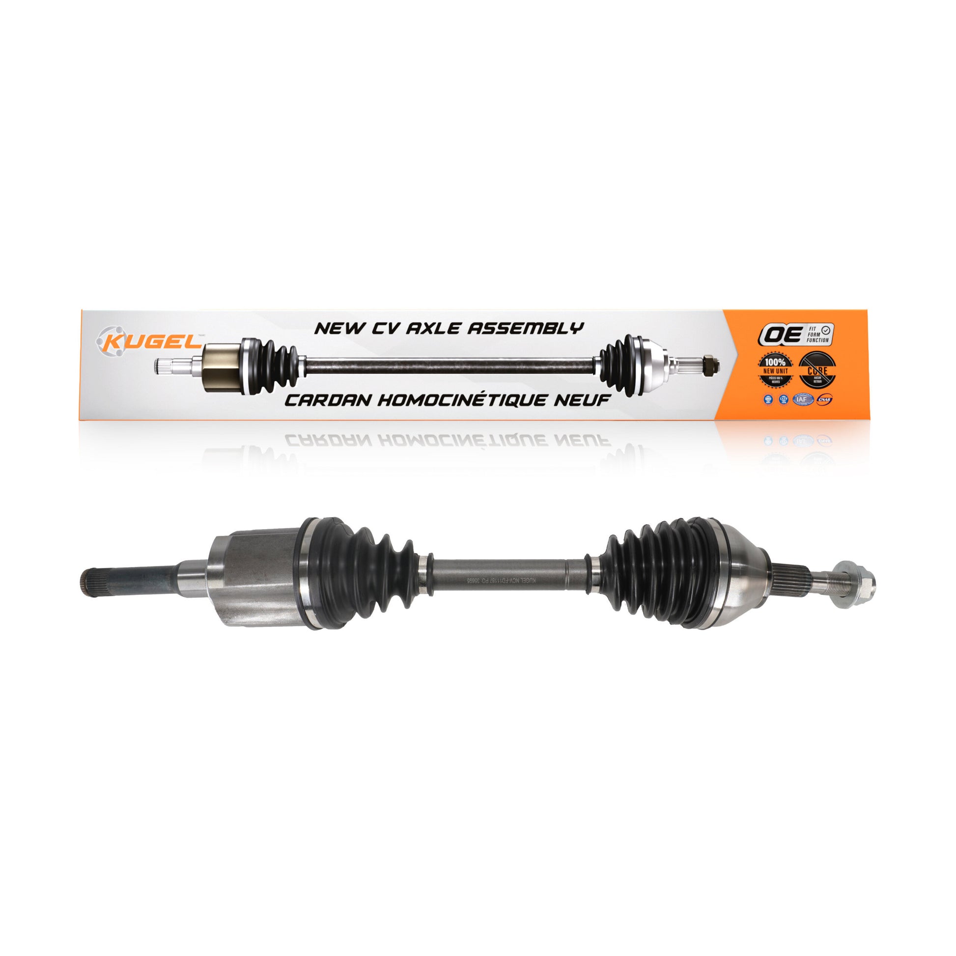Kugel NCV-FD11187 CV Axle Shaft for 2013-2020 Ford Fusion, Lincoln MKZ - Front Left