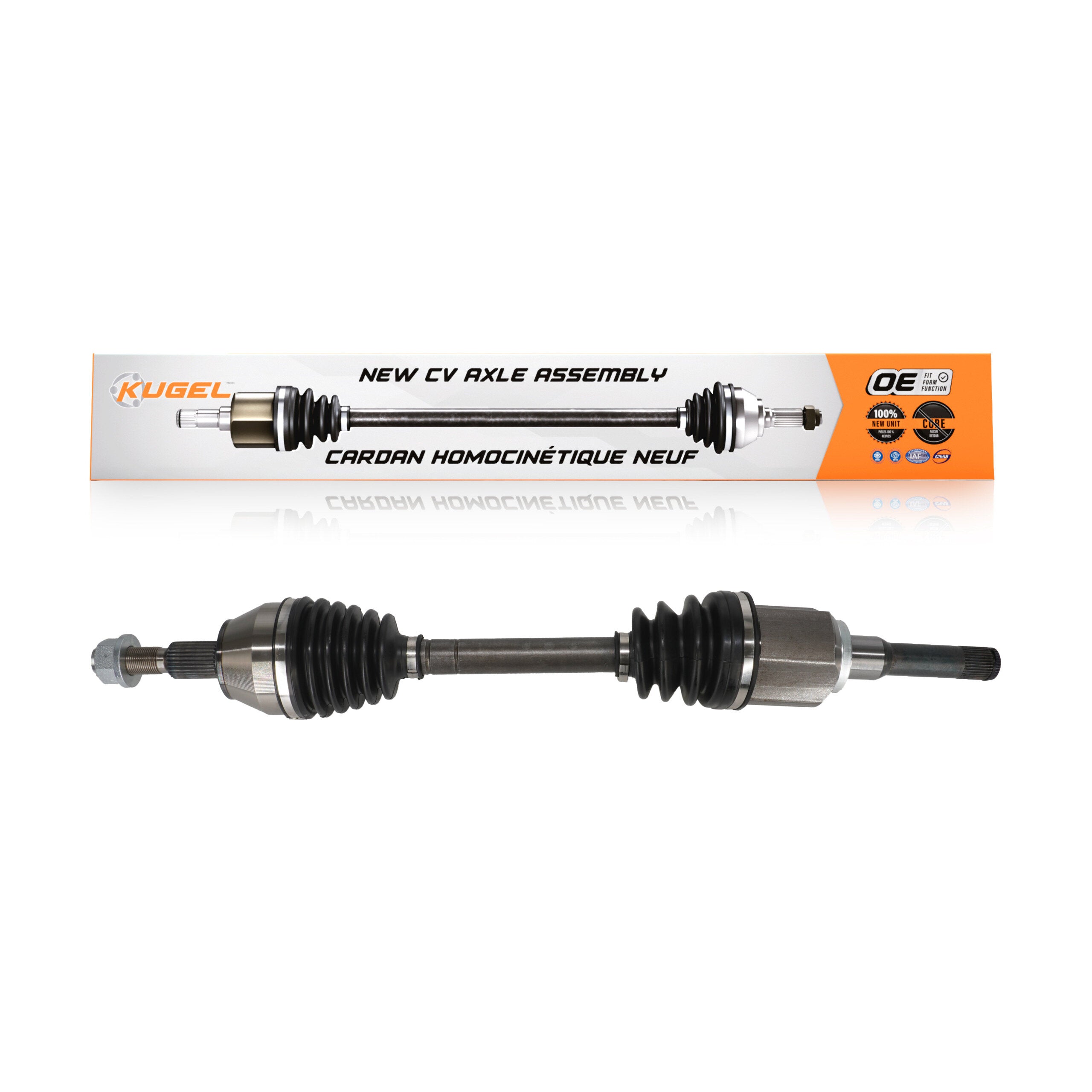 Kugel NCV-FD11216 CV Axle Shaft for 2014-2021 Ford Transit Connect - Front Left