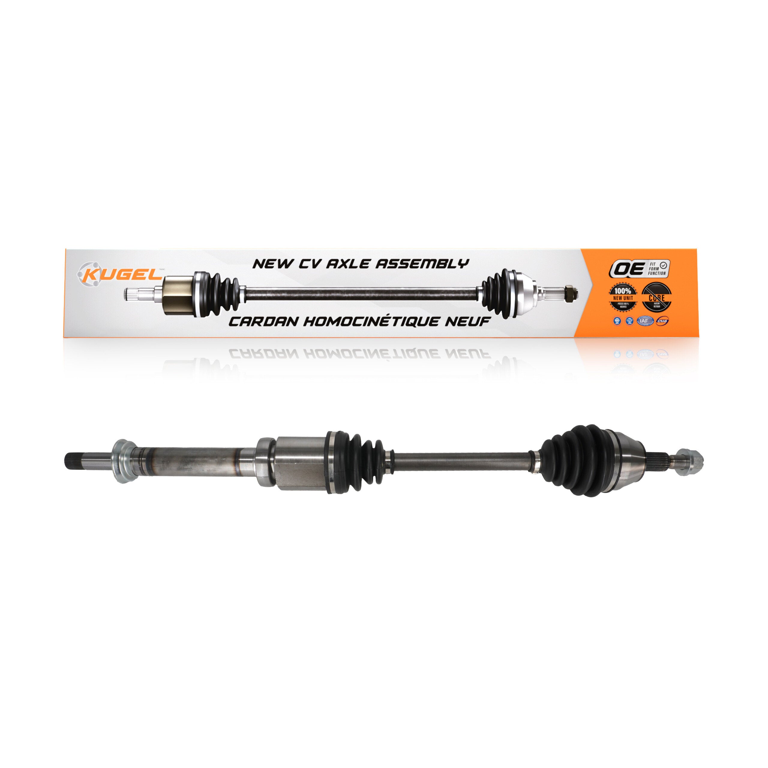 Kugel NCV-FD11222 CV Axle Shaft for 2014-2016 Ford Transit Connect - Front Right