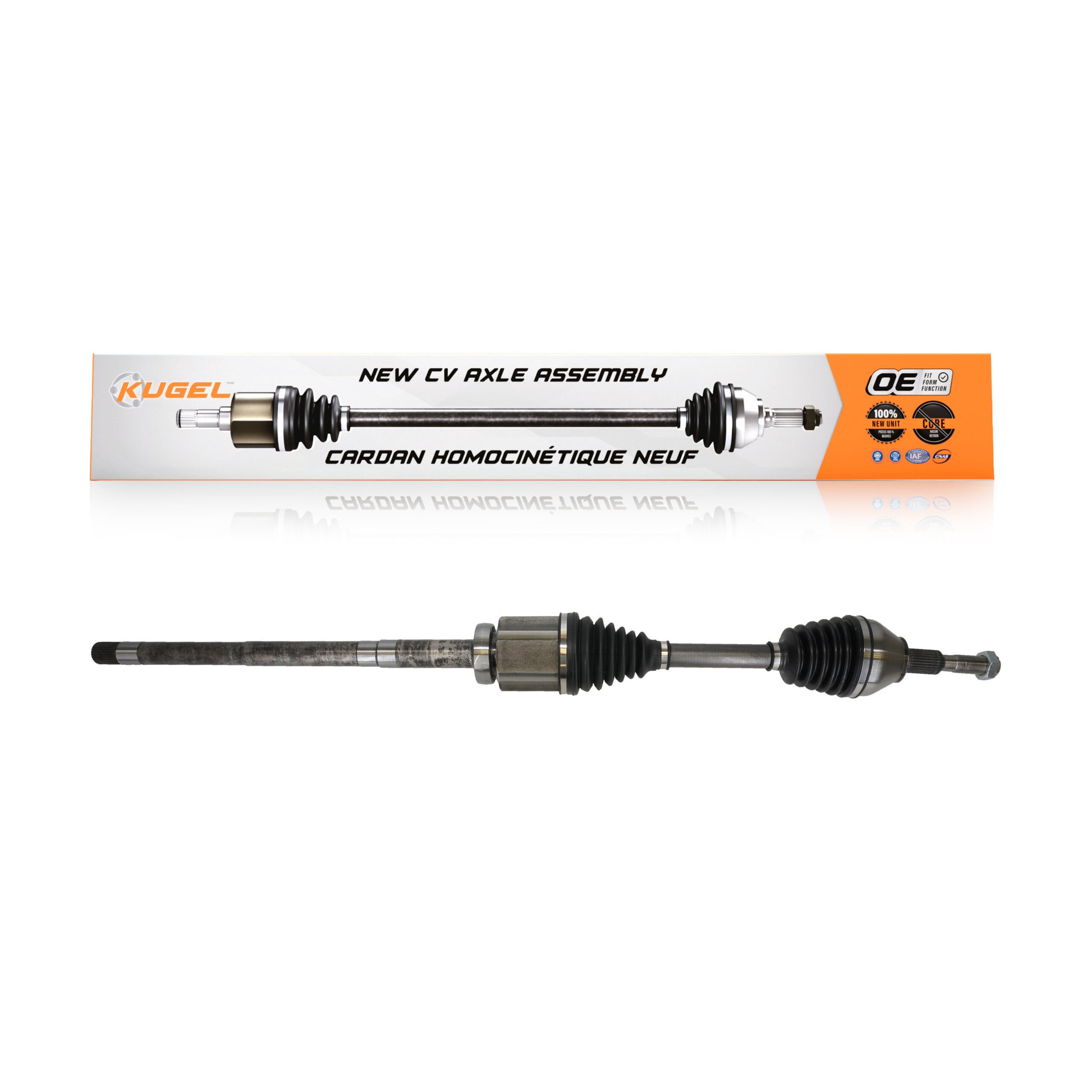 Kugel NCV-FD11225 CV Axle Shaft for 2015-2018 Lincoln MKX, Ford Edge - Front Right