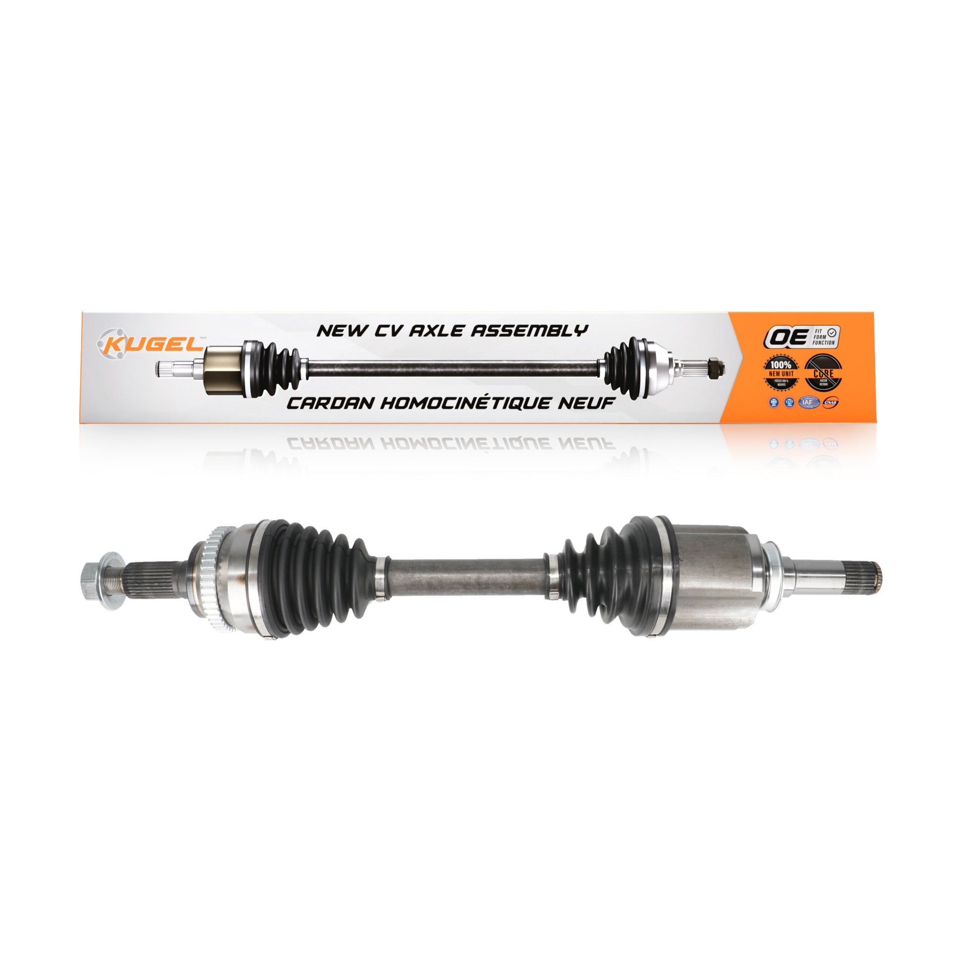 Kugel NCV-FD11508 CV Axle Shaft for 2007-2015 Ford Edge, Lincoln MKX - Front Left