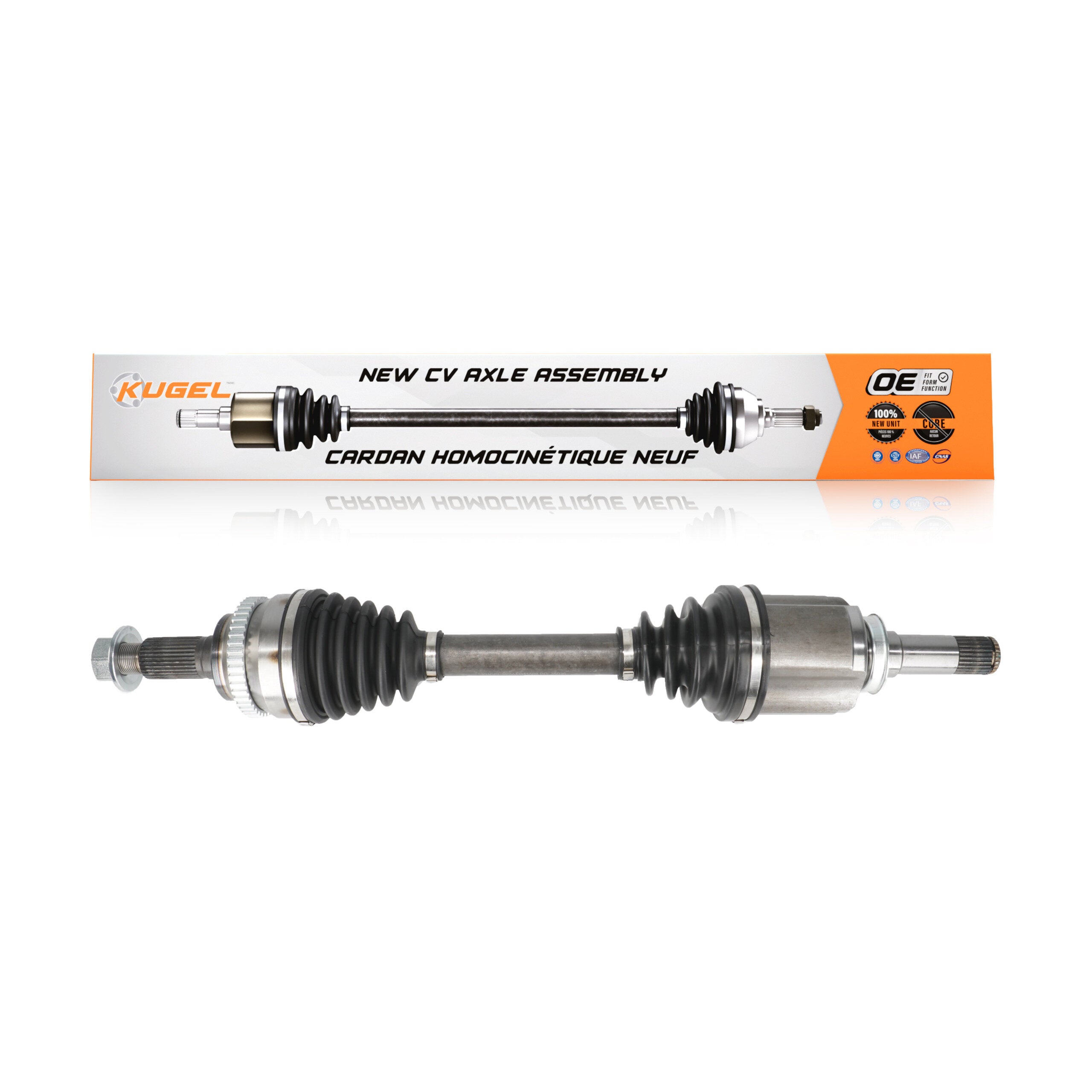 Kugel NCV-FD11508 CV Axle Shaft for 2007-2015 Ford Edge, Lincoln MKX - Front Left