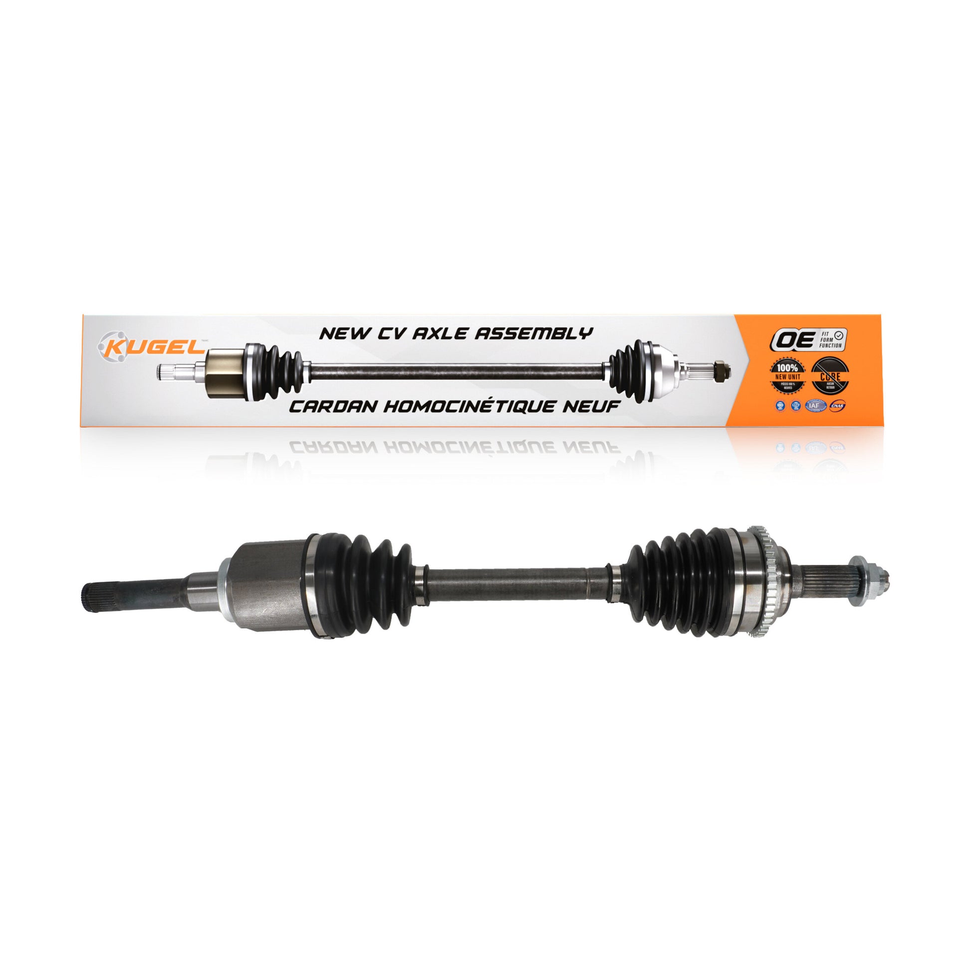 Kugel NCV-FD11528 CV Axle Shaft for 2010-2012 Ford Fusion, Mercury Milan - Front Left