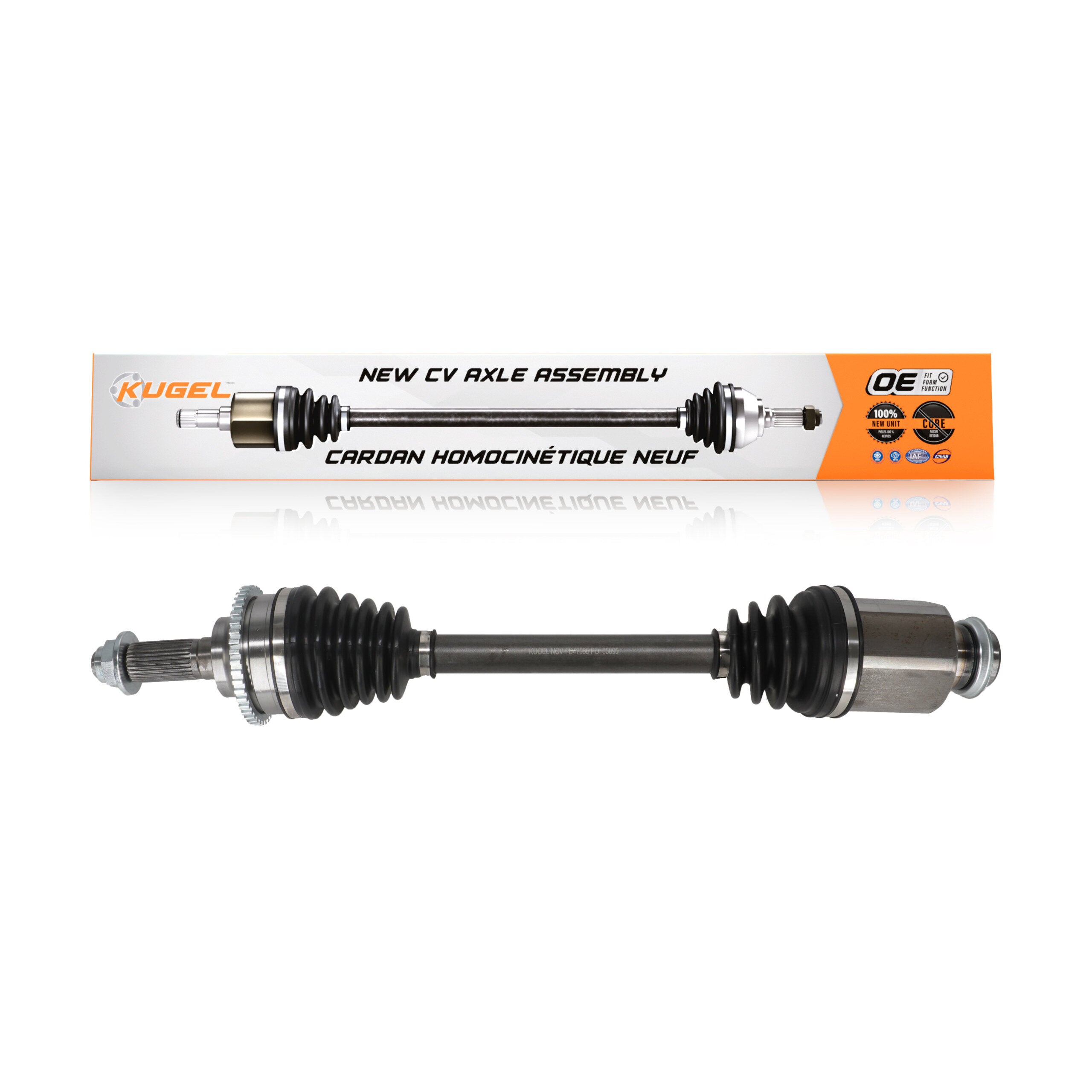 Kugel NCV-FD47566 CV Axle Shaft for 2003-2009 Ford Fusion, Mazda 6, Mercury Milan - Front Right