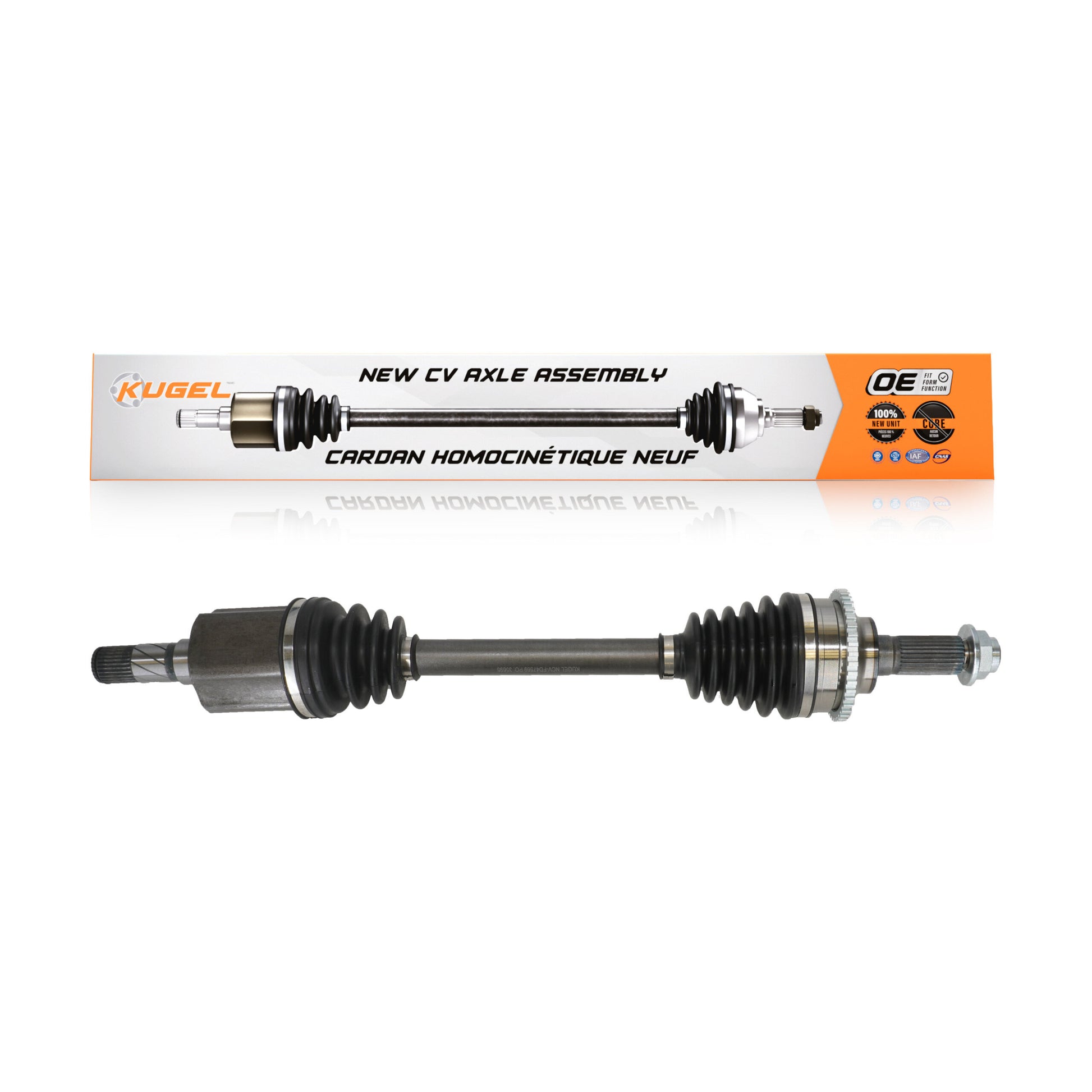 Kugel NCV-FD47569 CV Axle Shaft for 2003-2009 Ford Fusion, Mercury Milan, Mazda 6 - Front Left