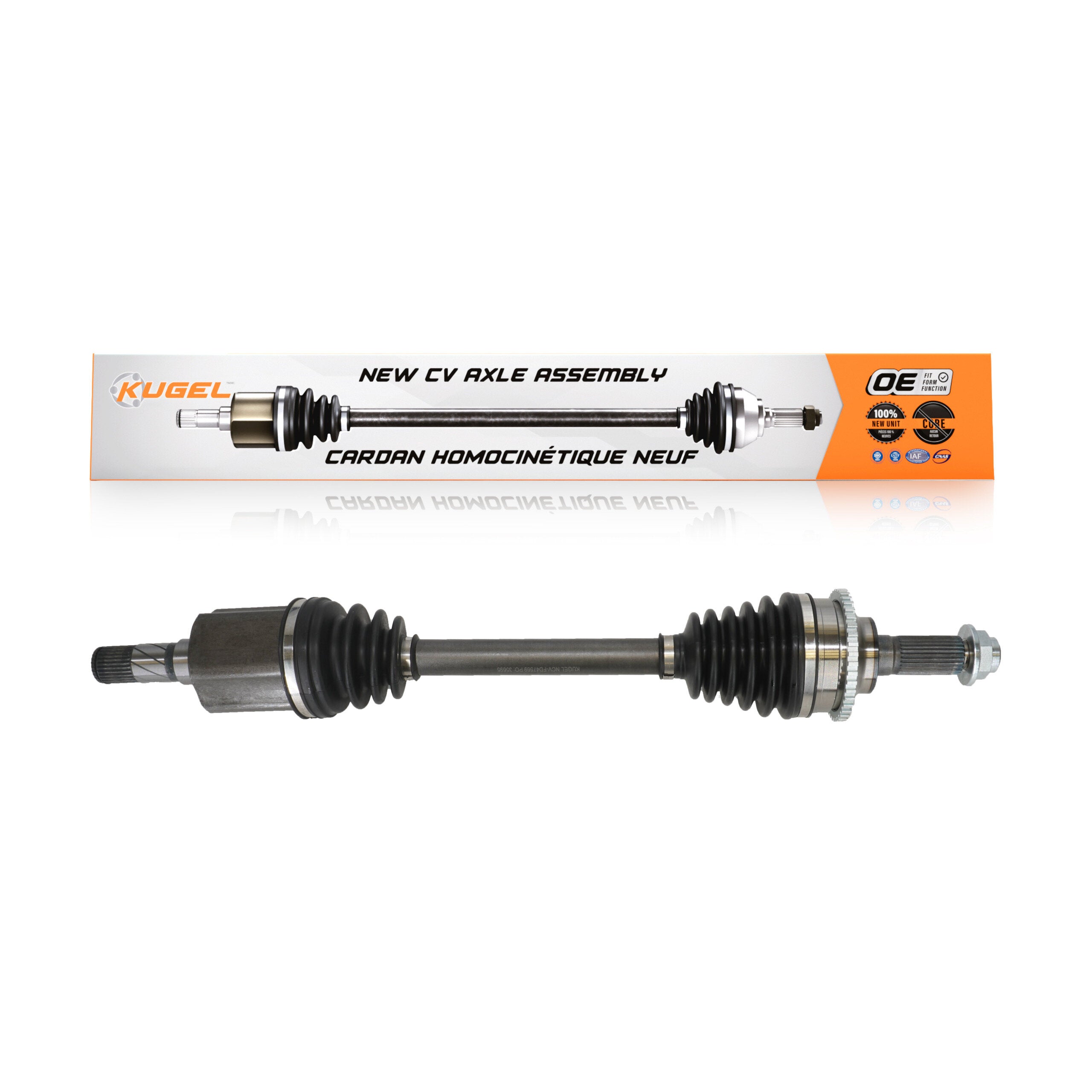 Kugel NCV-FD47569 CV Axle Shaft for 2003-2009 Ford Fusion, Mercury Milan, Mazda 6 - Front Left