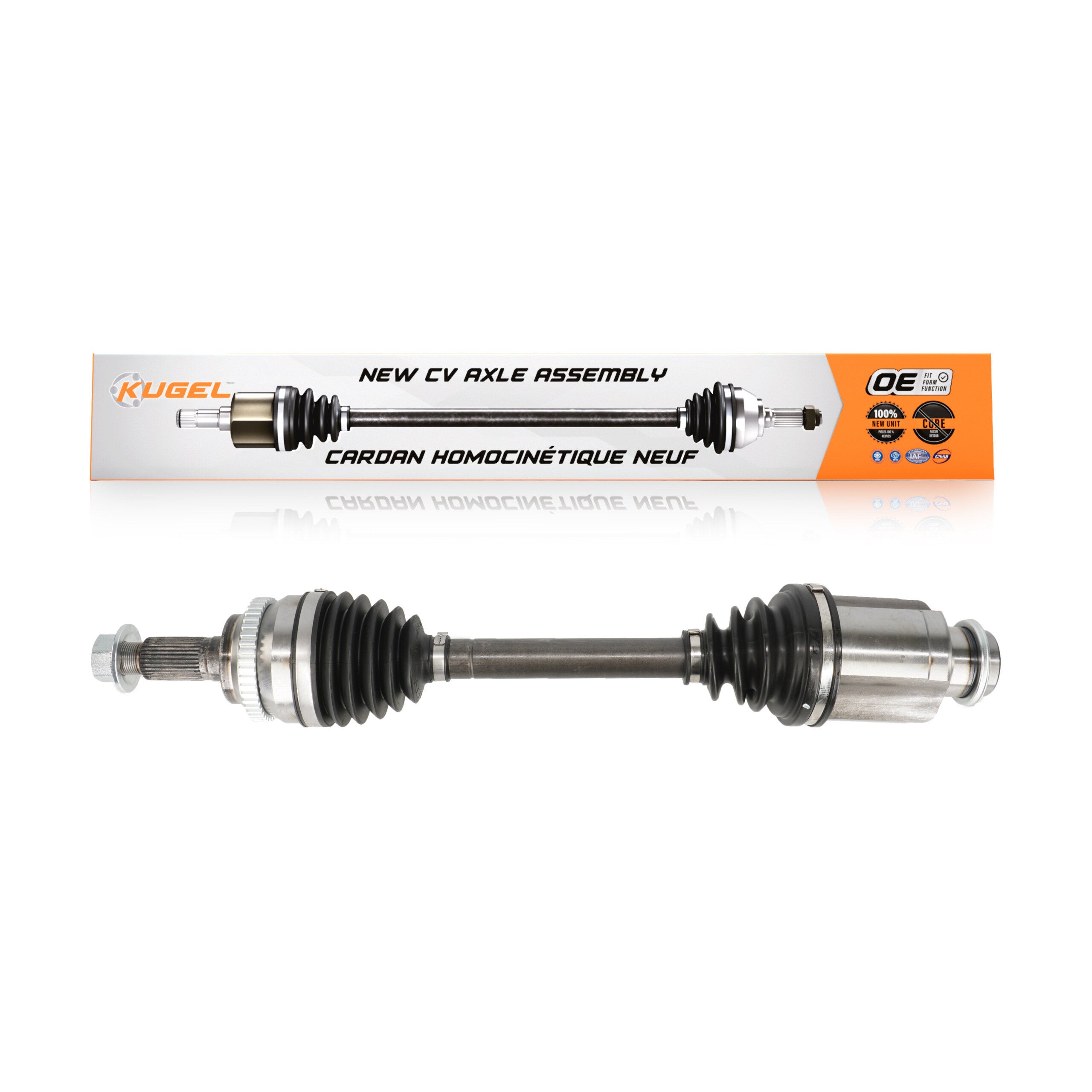 Kugel NCV-FD47592 CV Axle Shaft for 2007-2013 Ford Edge, Lincoln MKX, Mazda CX-7 - Front Right