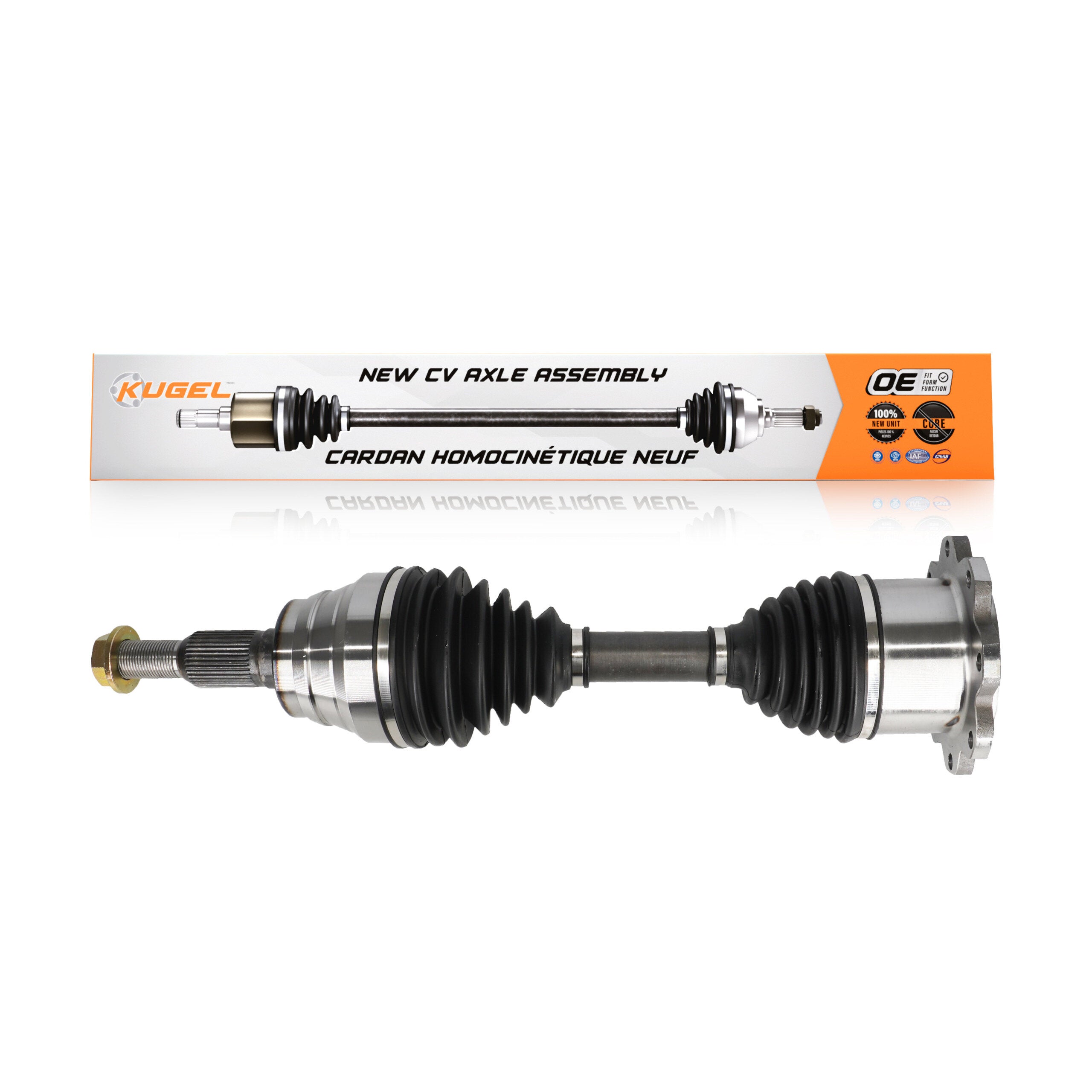 Kugel NCV-GM10017 CV Axle Shaft for 2011-2014 Chevrolet Silverado 2500, Chevrolet Silverado 2500 HD, Chevrolet Silverado 3500 HD - Front Right, Front Left