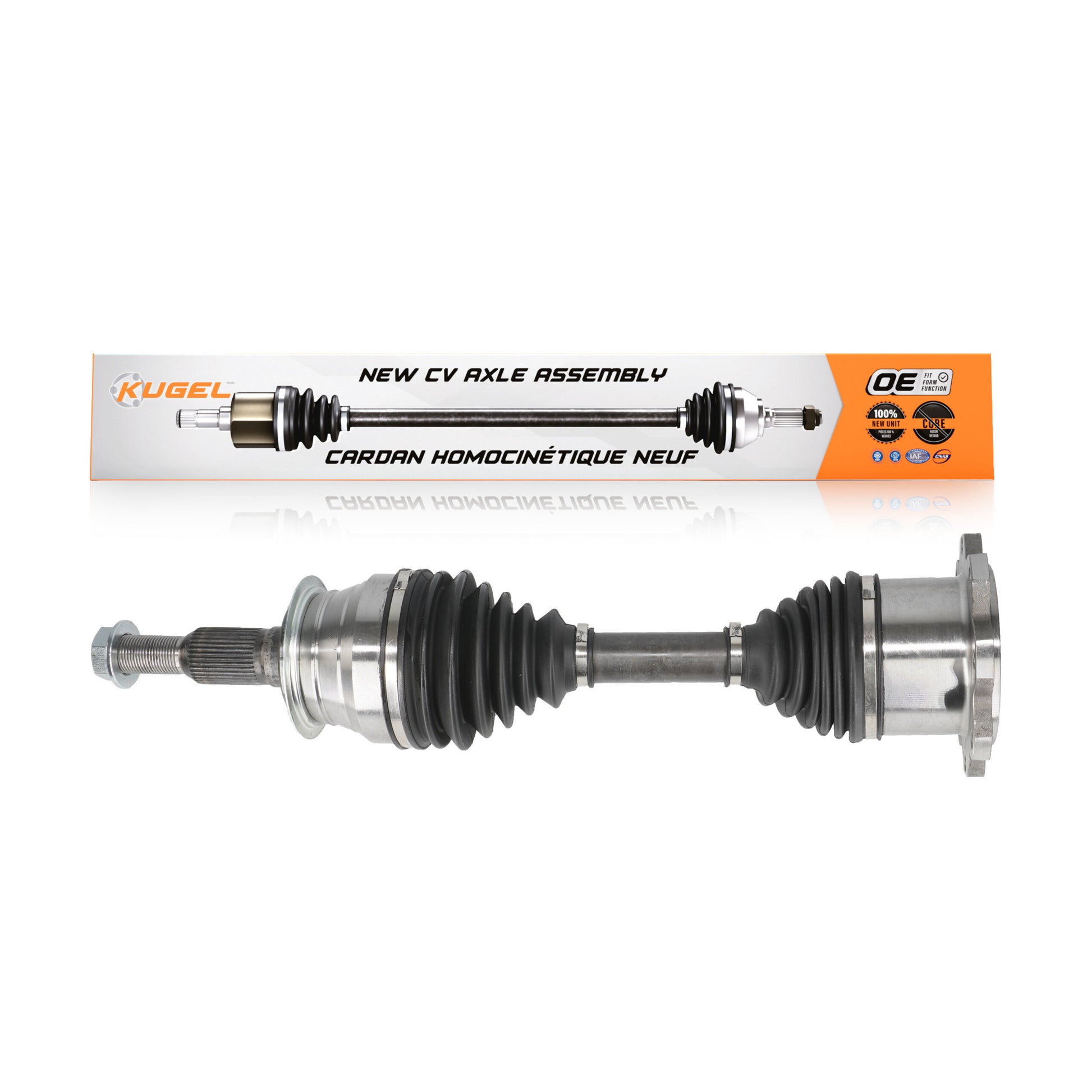 Kugel NCV-GM10017HD CV Axle Shaft for 2015-2019 Chevrolet Silverado 2500 HD, Chevrolet Silverado 3500 HD, GMC Sierra 2500 HD - Front