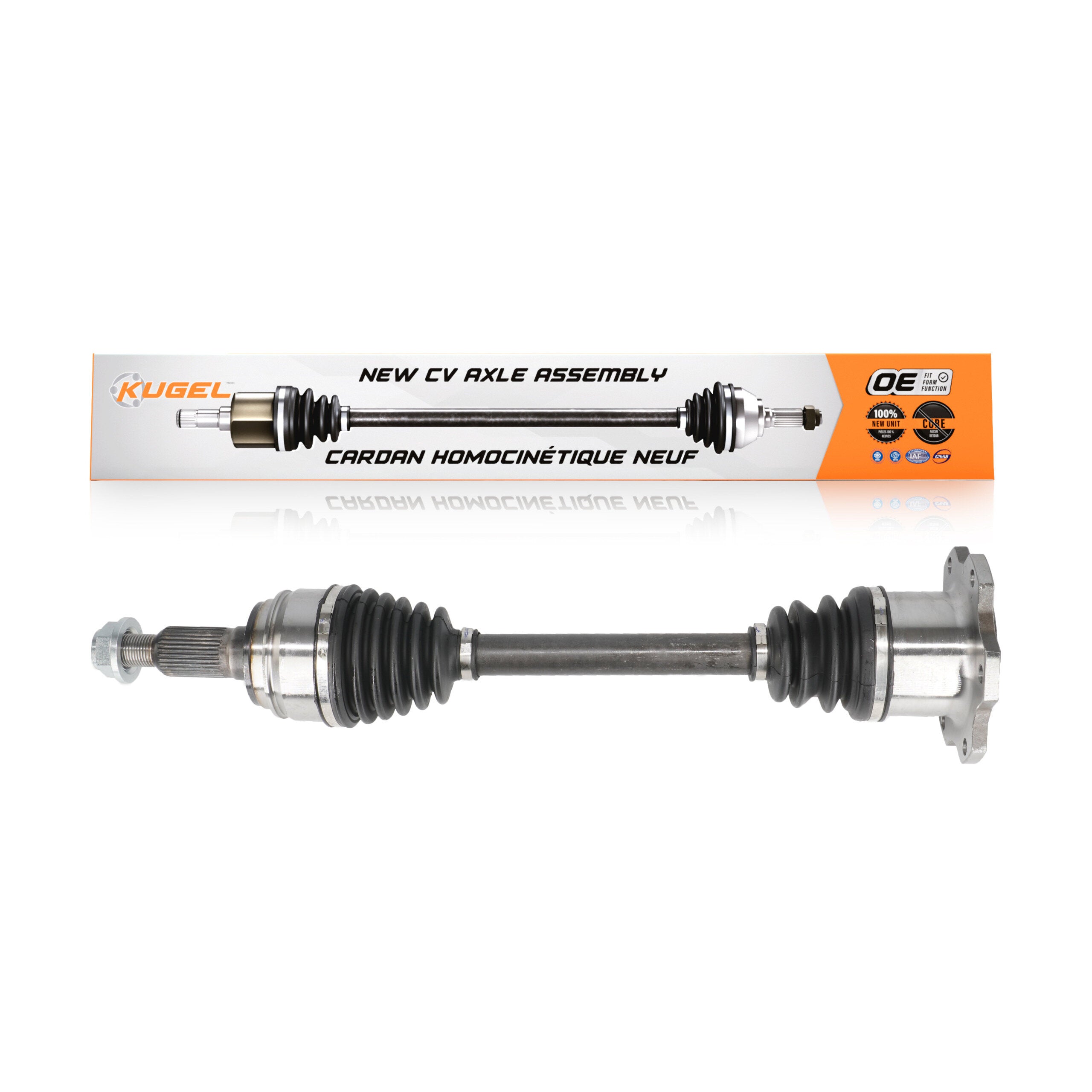 Kugel NCV-GM10143 CV Axle Shaft for 2007-2014 GMC Sierra 1500, GMC Sierra, Cadillac Escalade - Front Right, Front Left
